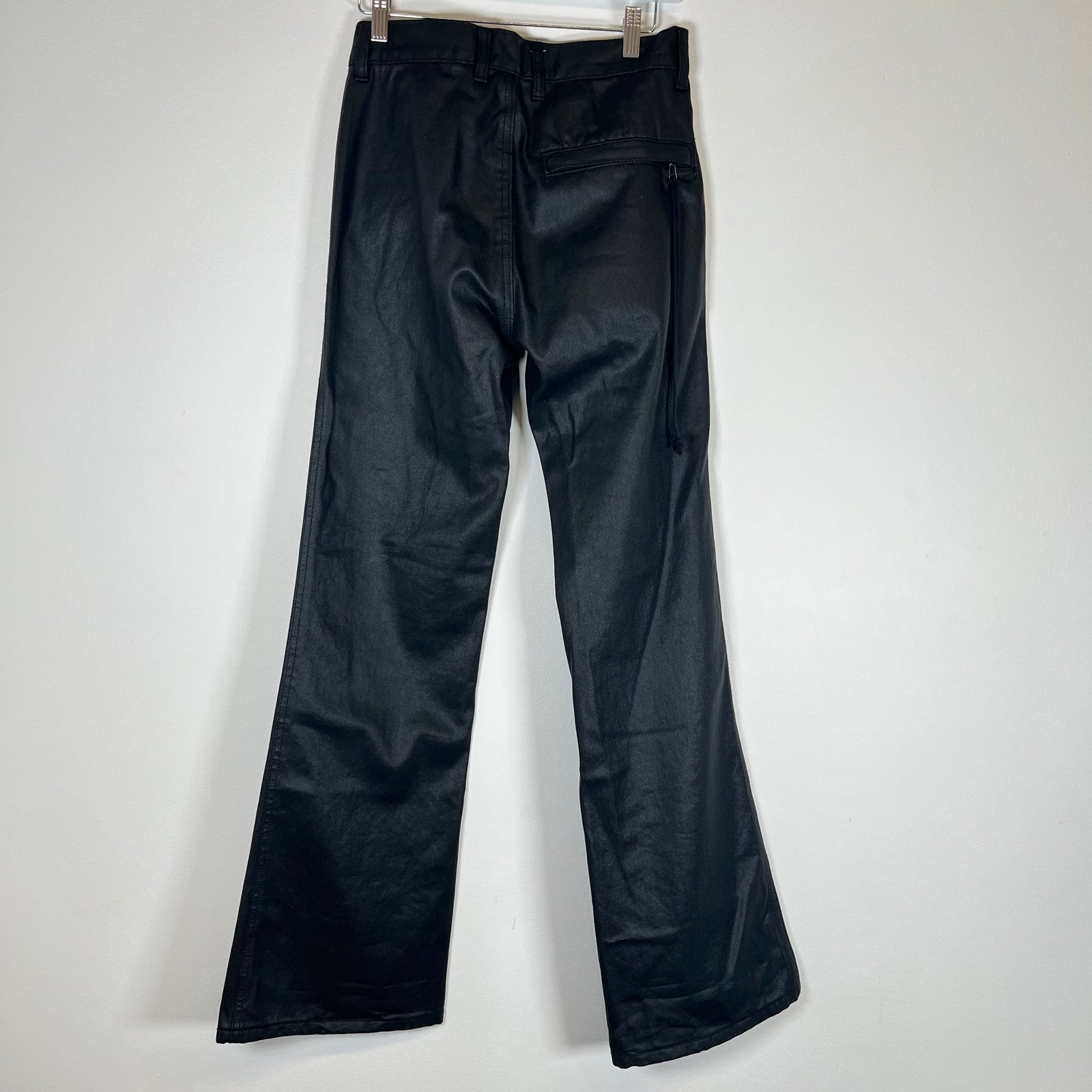 Somar Black Waxed Peril Tassel Trousers Size 28