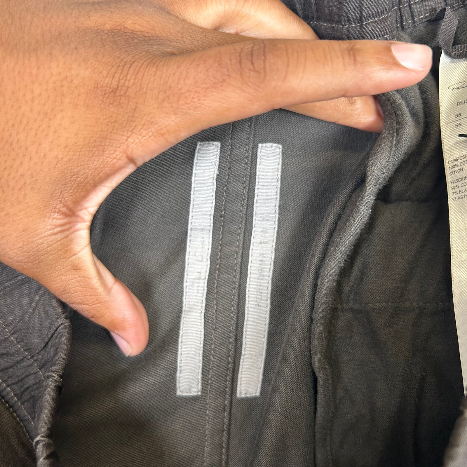 Rick Owens Dark Dust Cropped Drop Crotch Pants Size 56