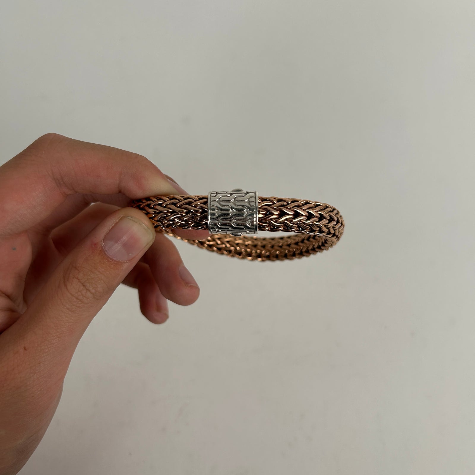 John Hardy Breaded Chain Bracelet Size 7.5 Inch