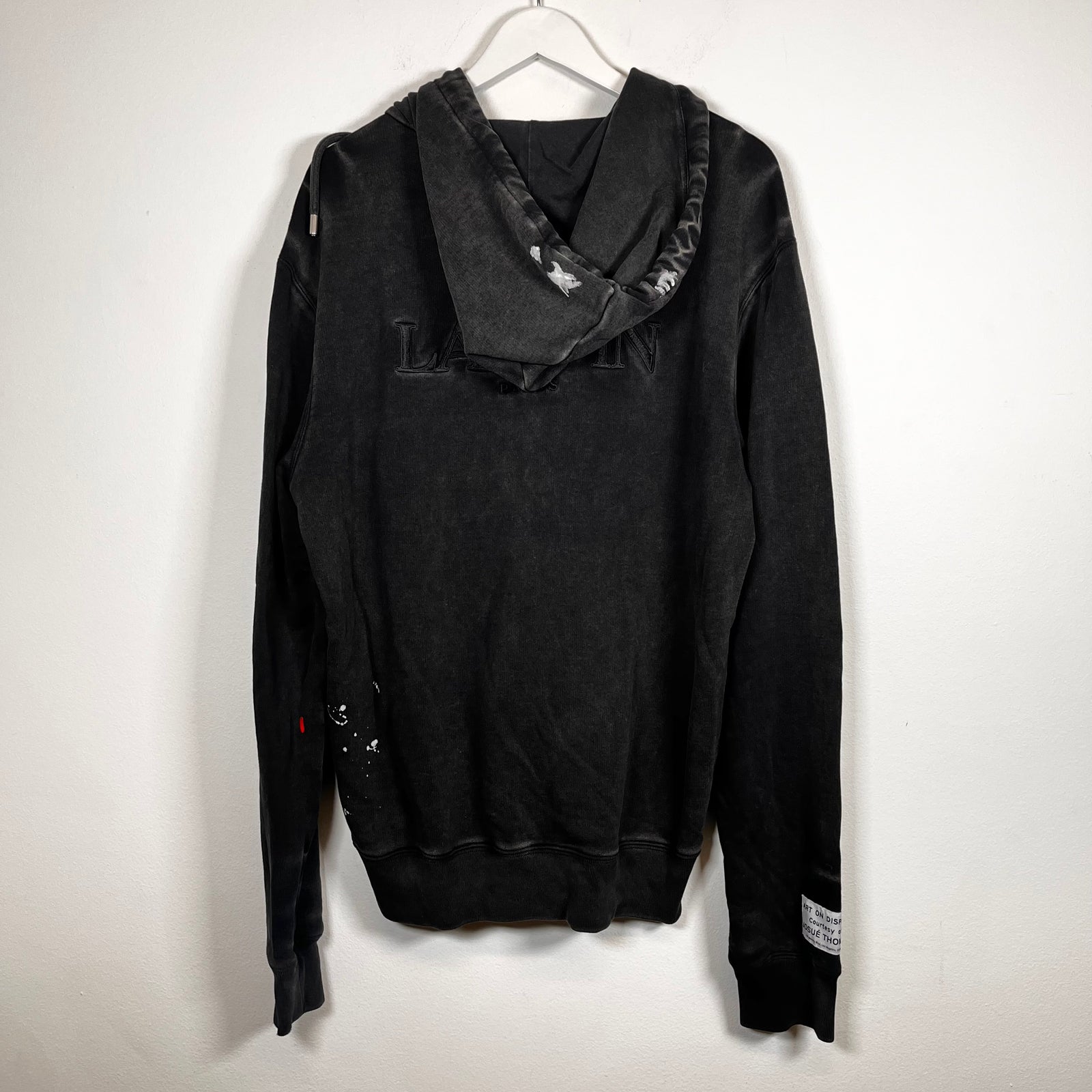 Gallery Dept. x Lanvin French Logo Paint Splatter Hoodie Size L