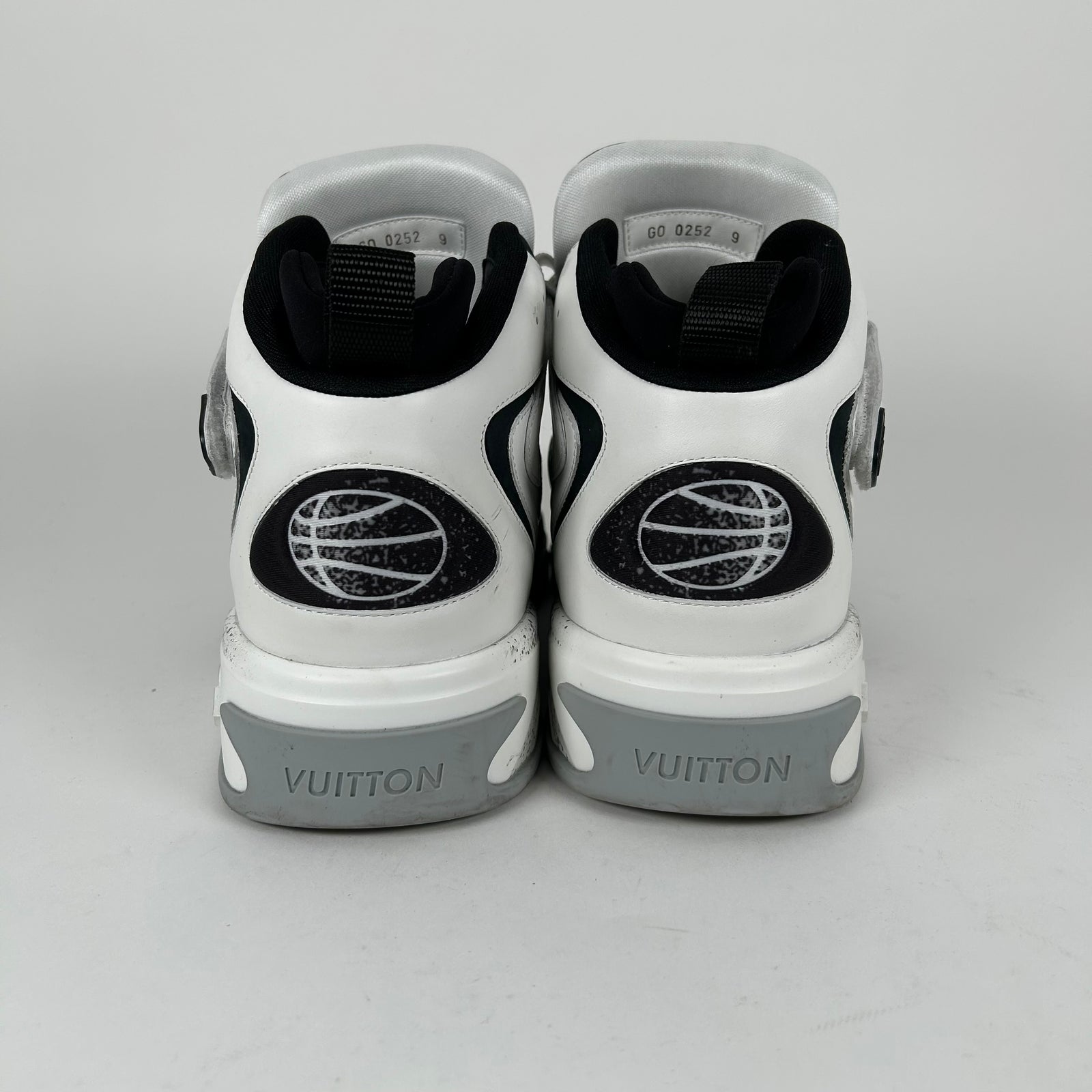 Louis Vuitton White/Grey Basketball Trainers Size LV 9