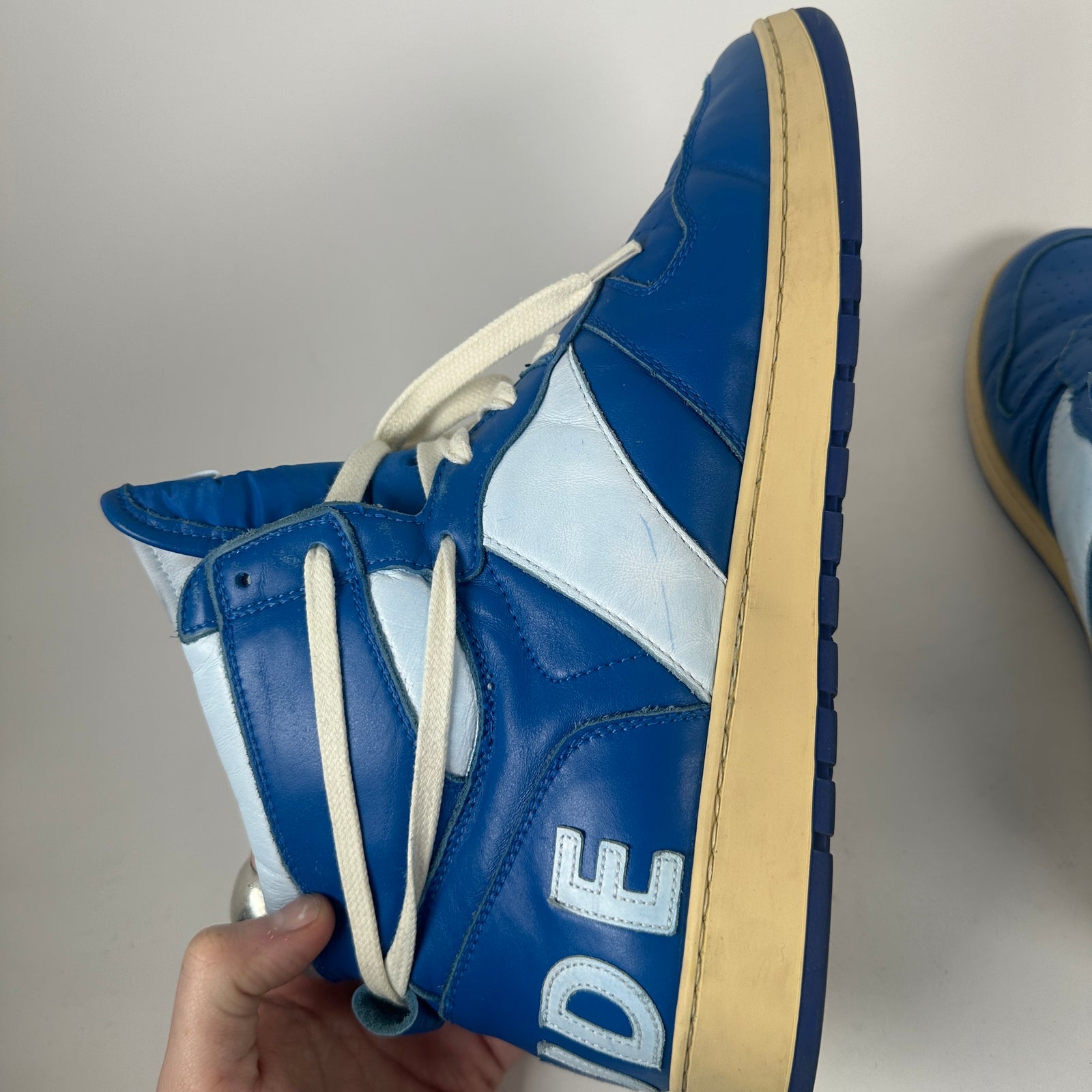 Rhude Rhecess Blue High Top Size 10