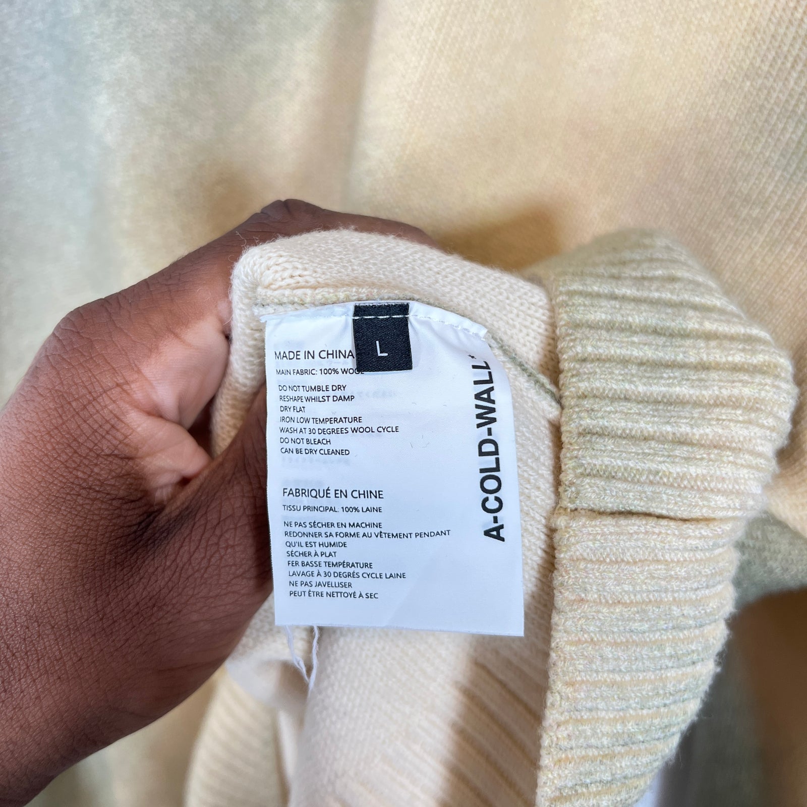 A-Cold-Wall Gradient Knit Sweater Size L