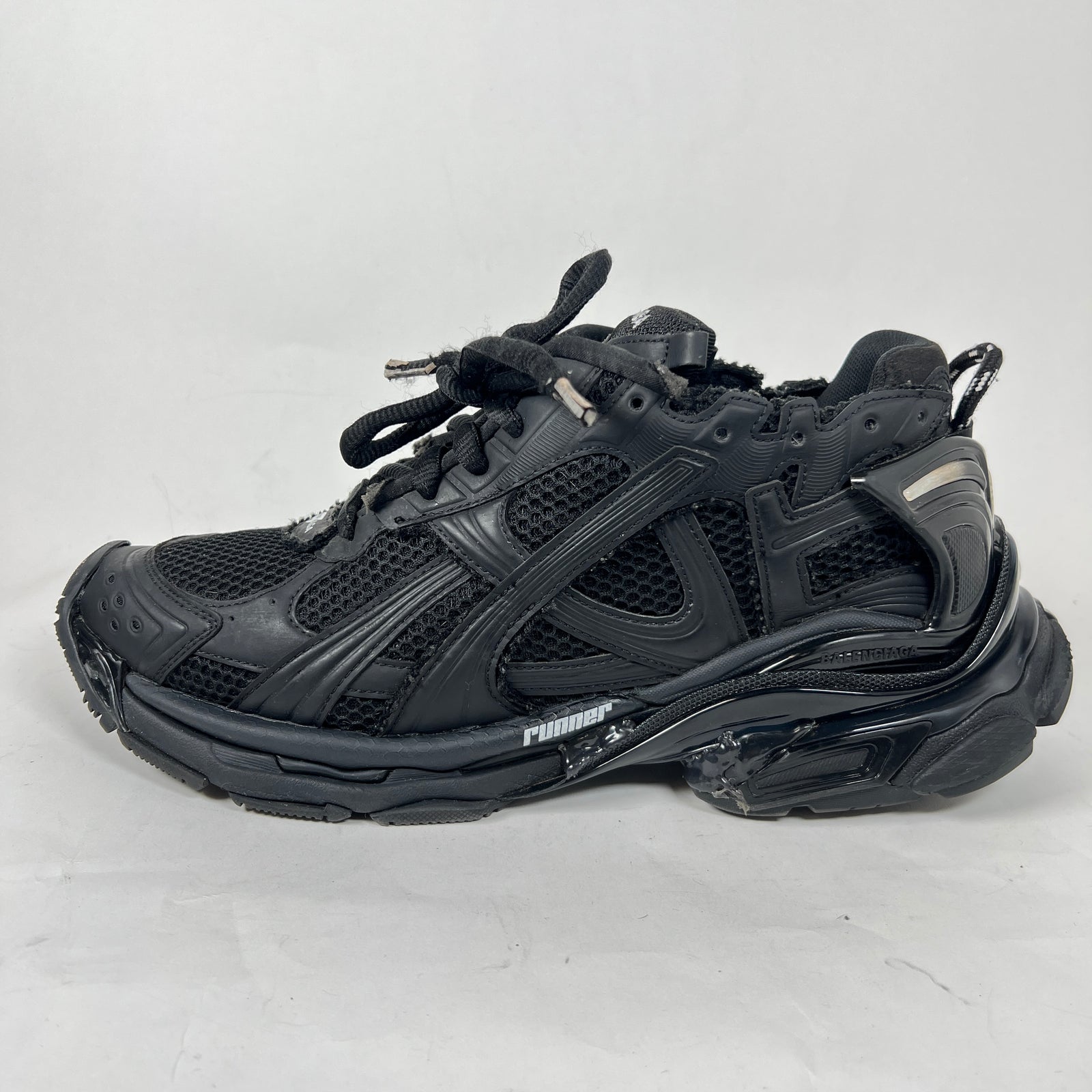 Balenciaga Triple Black Matte Runners Size 45
