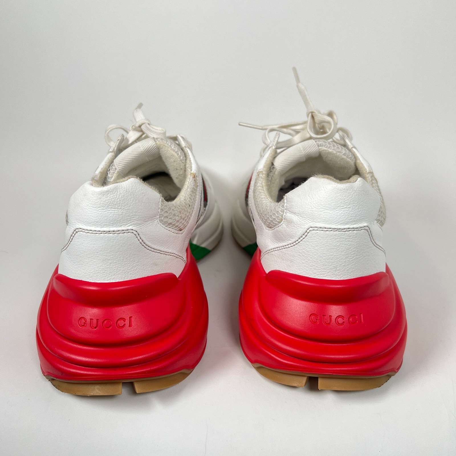 Gucci White Web Rhyton Sneaker Size GG 12