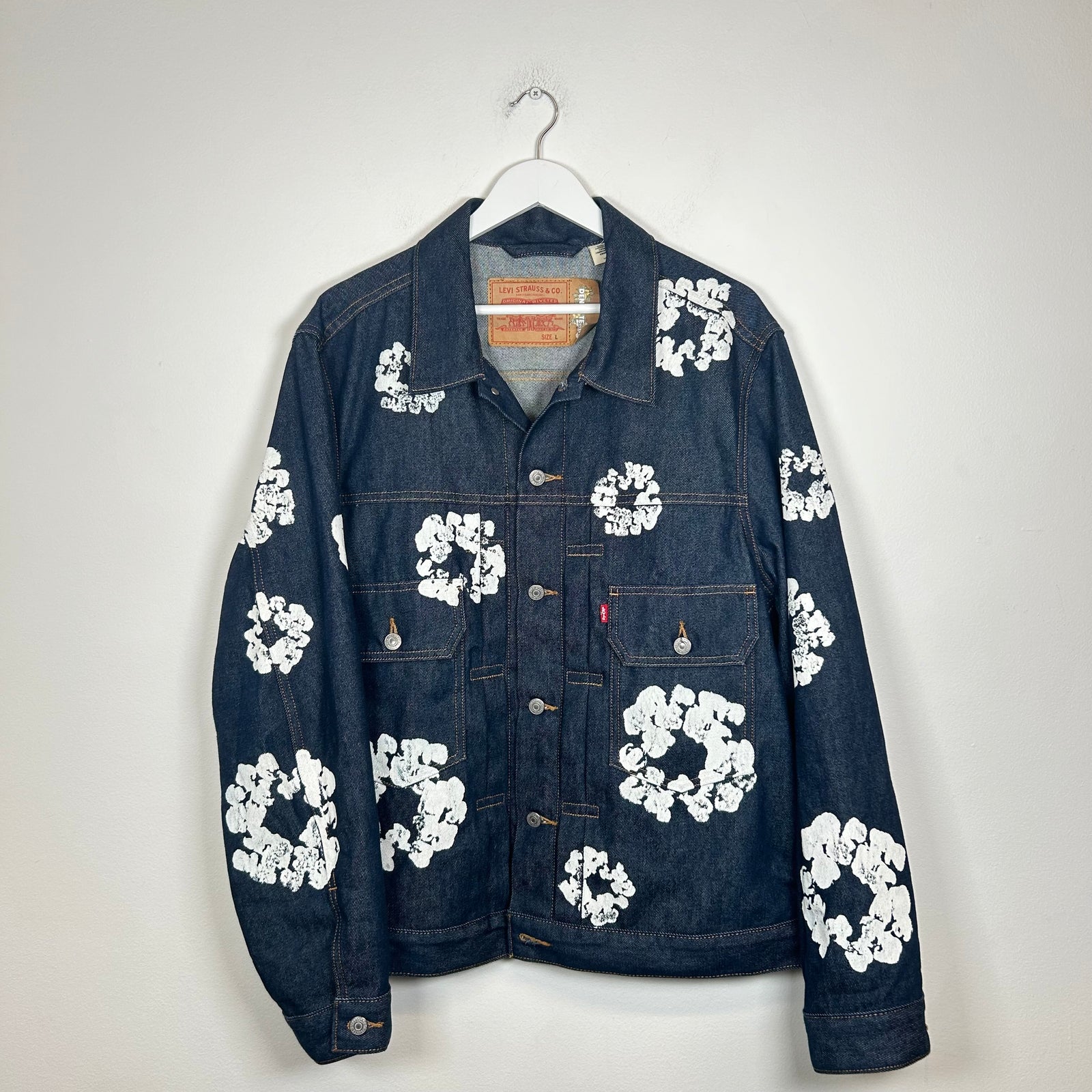Denim Tears Raw Selvedge Wreath Jacket Size L