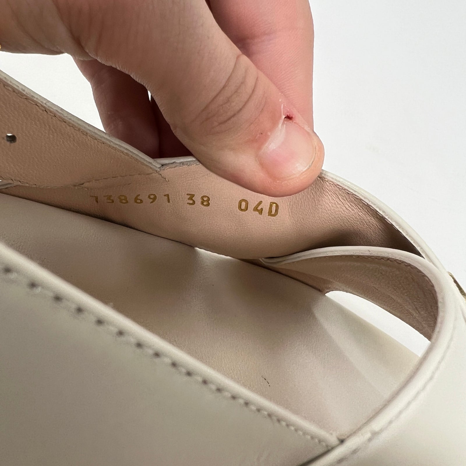 Gucci Embellished Logo Sandal Size 38