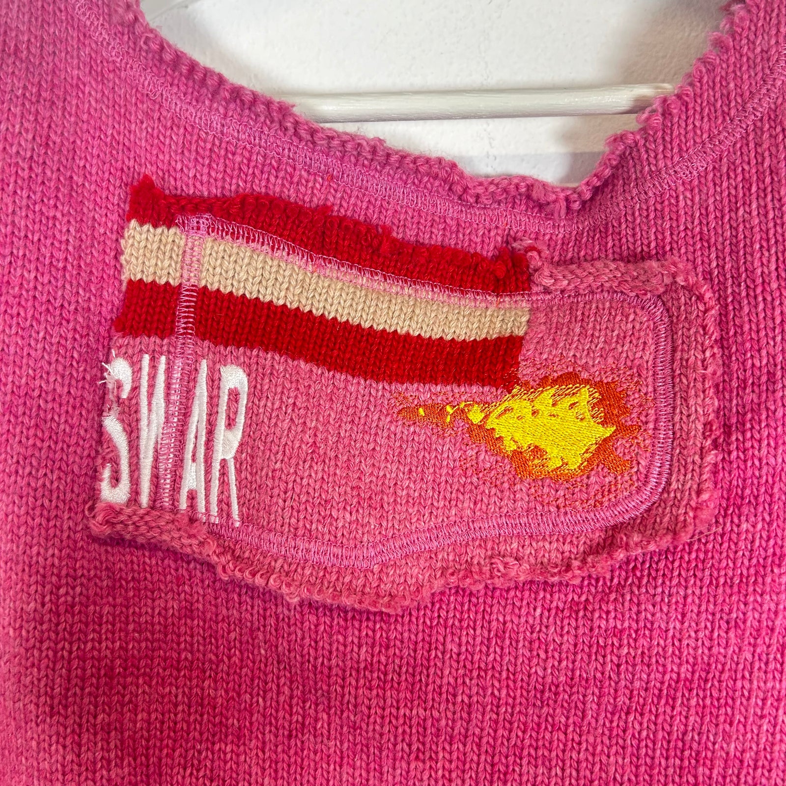 Who Decides War Pink Lardeur Sweater Vest Size L