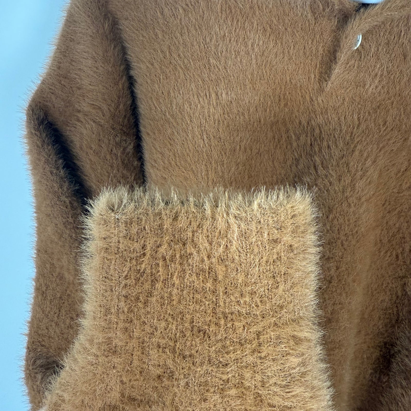 Jacquemus Neve Brushed Brown Stretch Knit Polo Sweater Size L