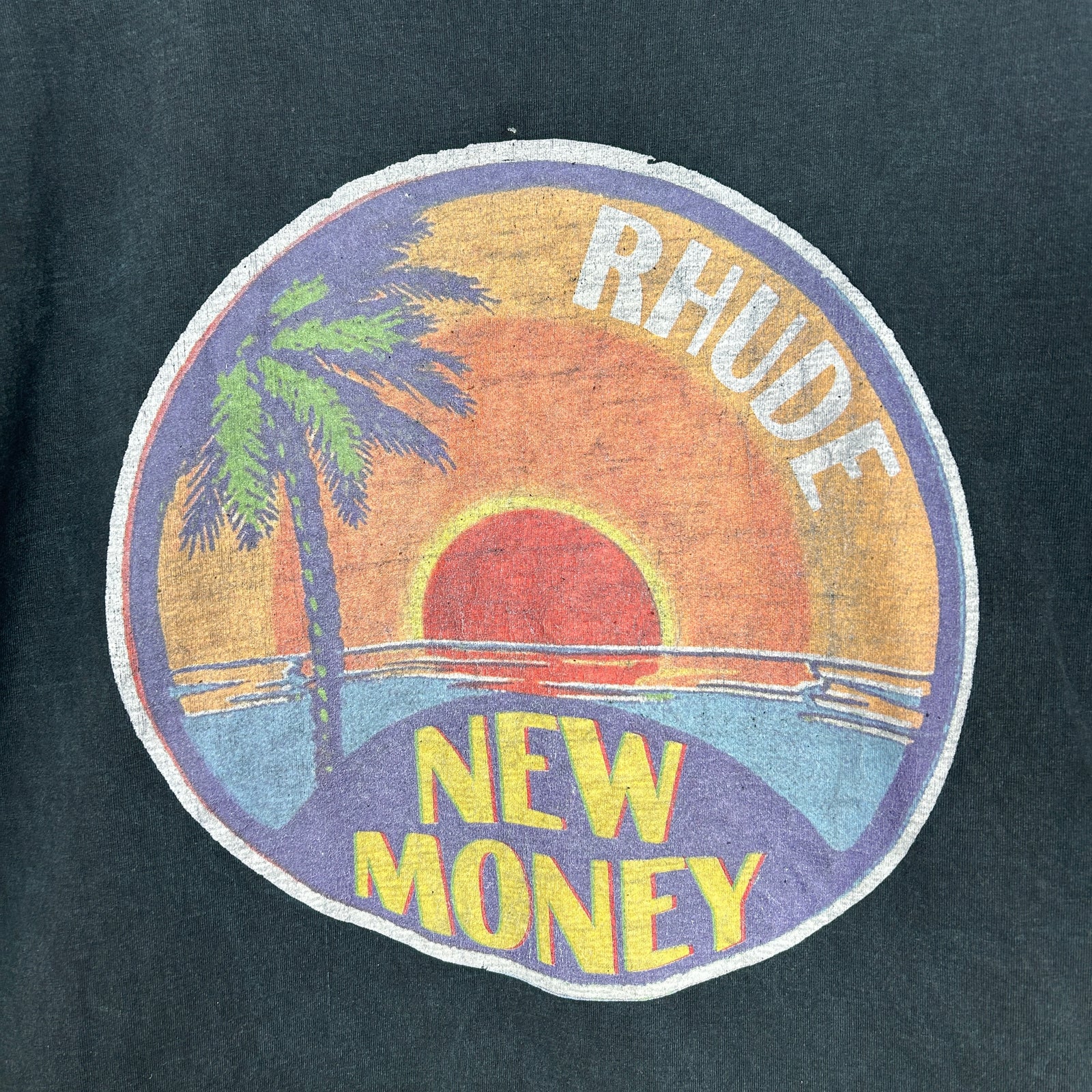 Rhude 'New Money' Graphic Black T-Shirt Size L