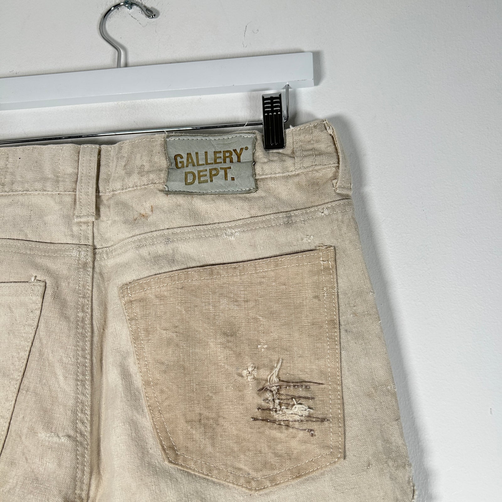 Gallery Dept 'Logan' Mail Canvas Bag Rework Jeans Size 33