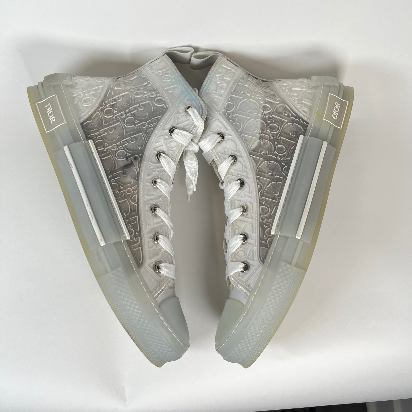 Dior B23 Raised Oblique Transparent Sneaker Size 44