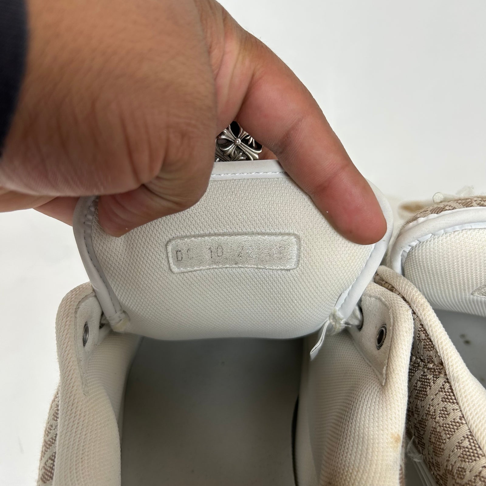 Dior B23 Beige Skater Oblique Low-Top Sneaker Size 45