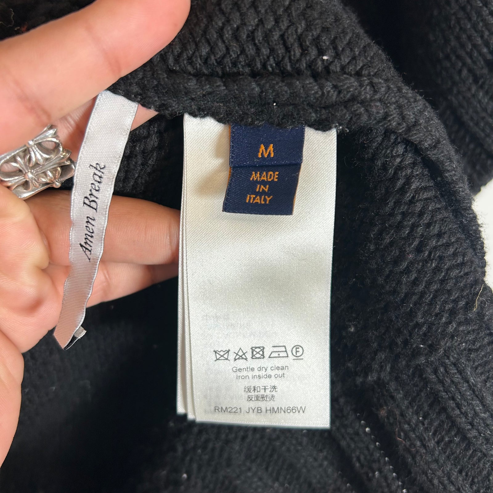 Louis Vuitton Chunky Intarsia Knit Football Tee Size M