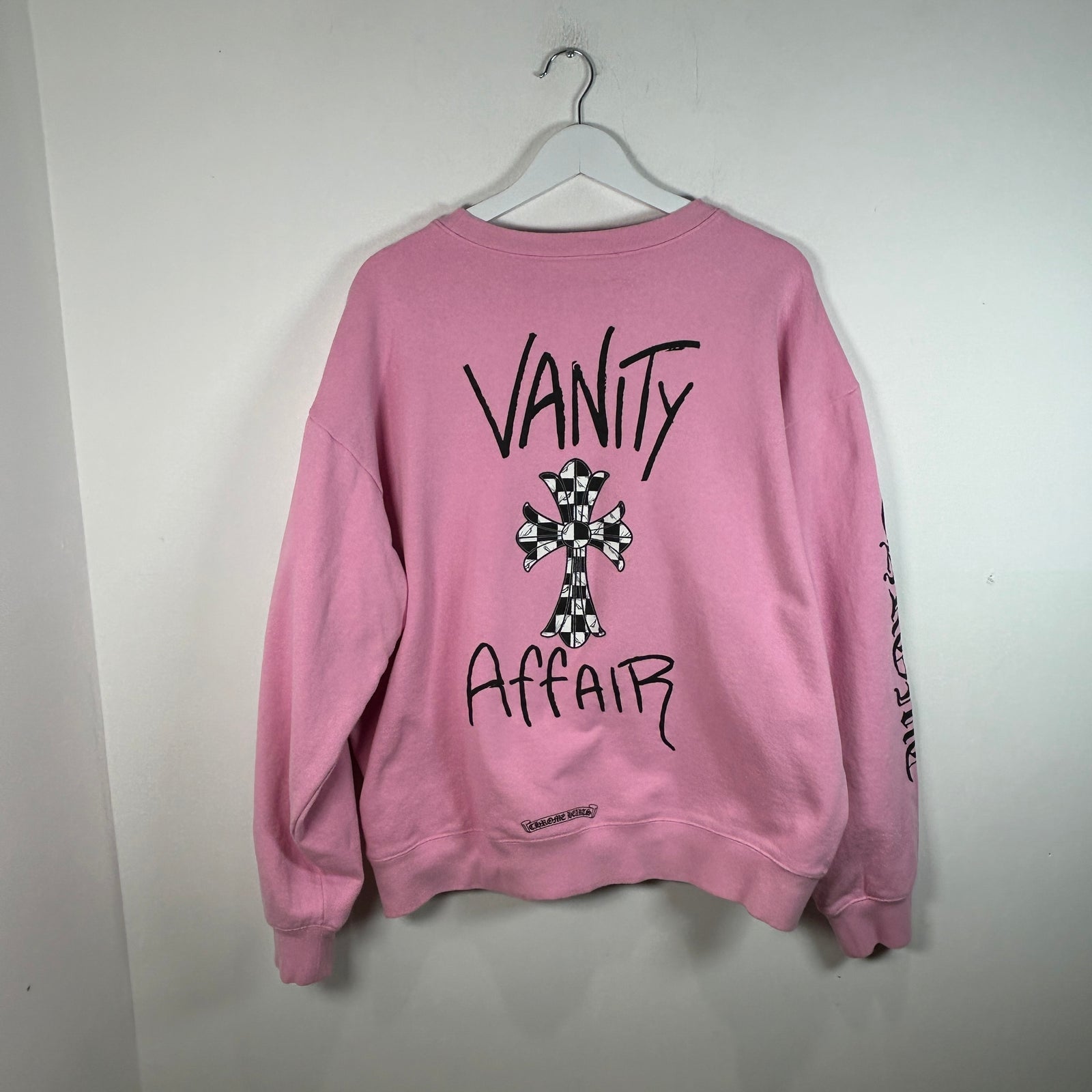 Chrome Hearts Matty Boy 'Vanity Affair' Pink Crewneck Size XXL