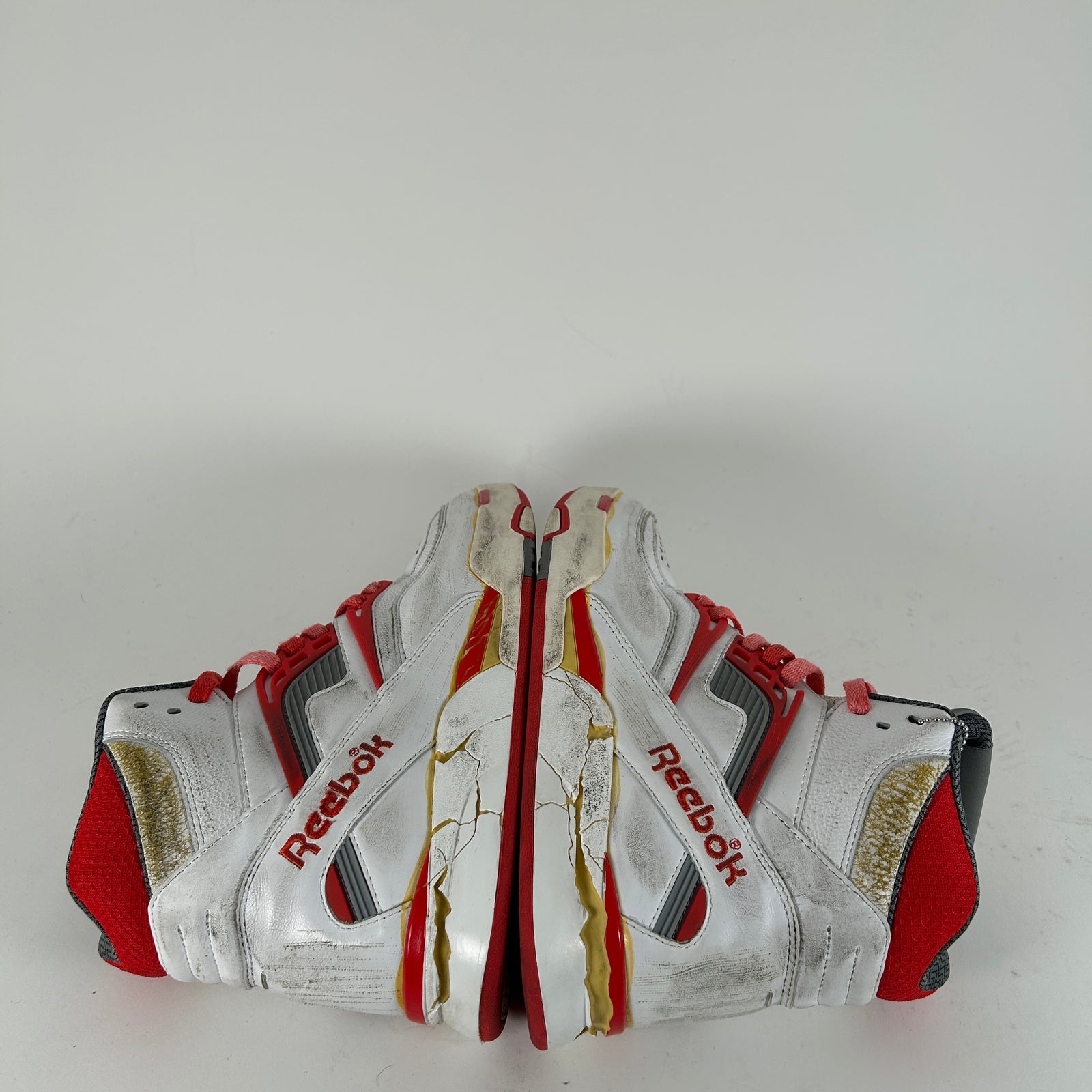 Maison Margiela x Reebook White/Red 'TZ Pump' High-Top Sneaker Size 10