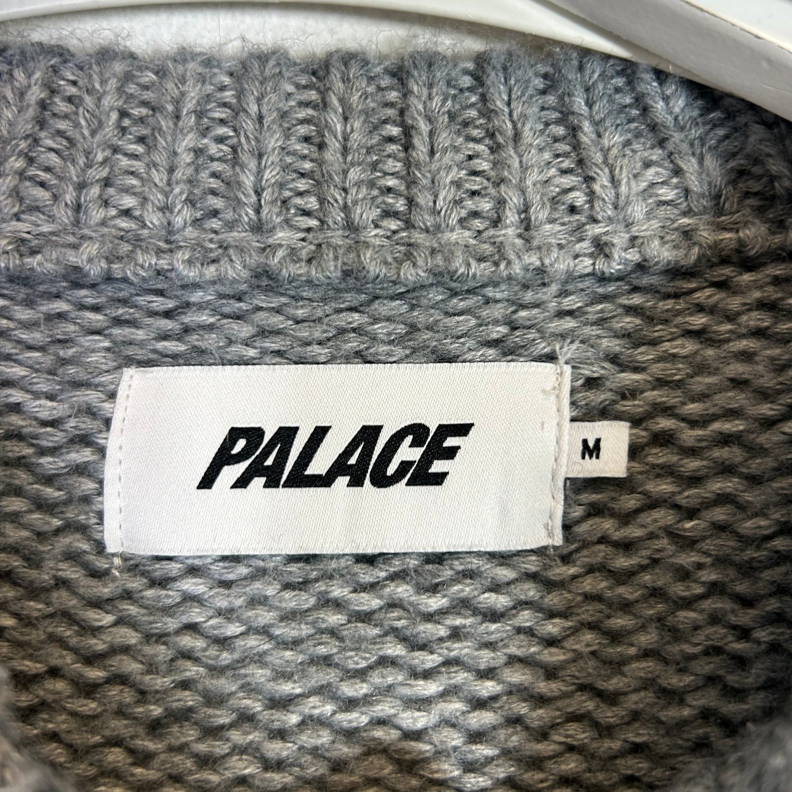 Palace Gray/Navy Gradient Ribbed Knit Sweater Size M