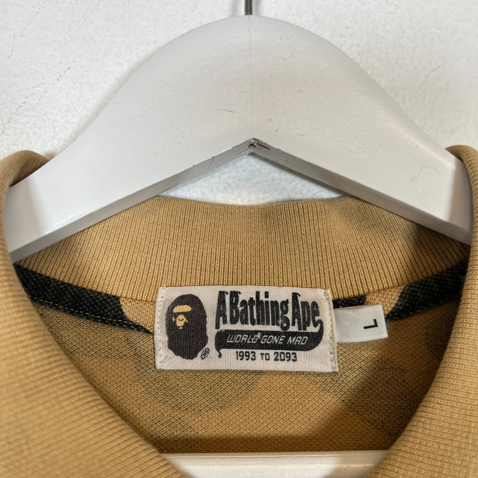 Bape Camo Ape Head Polo Shirt Size L