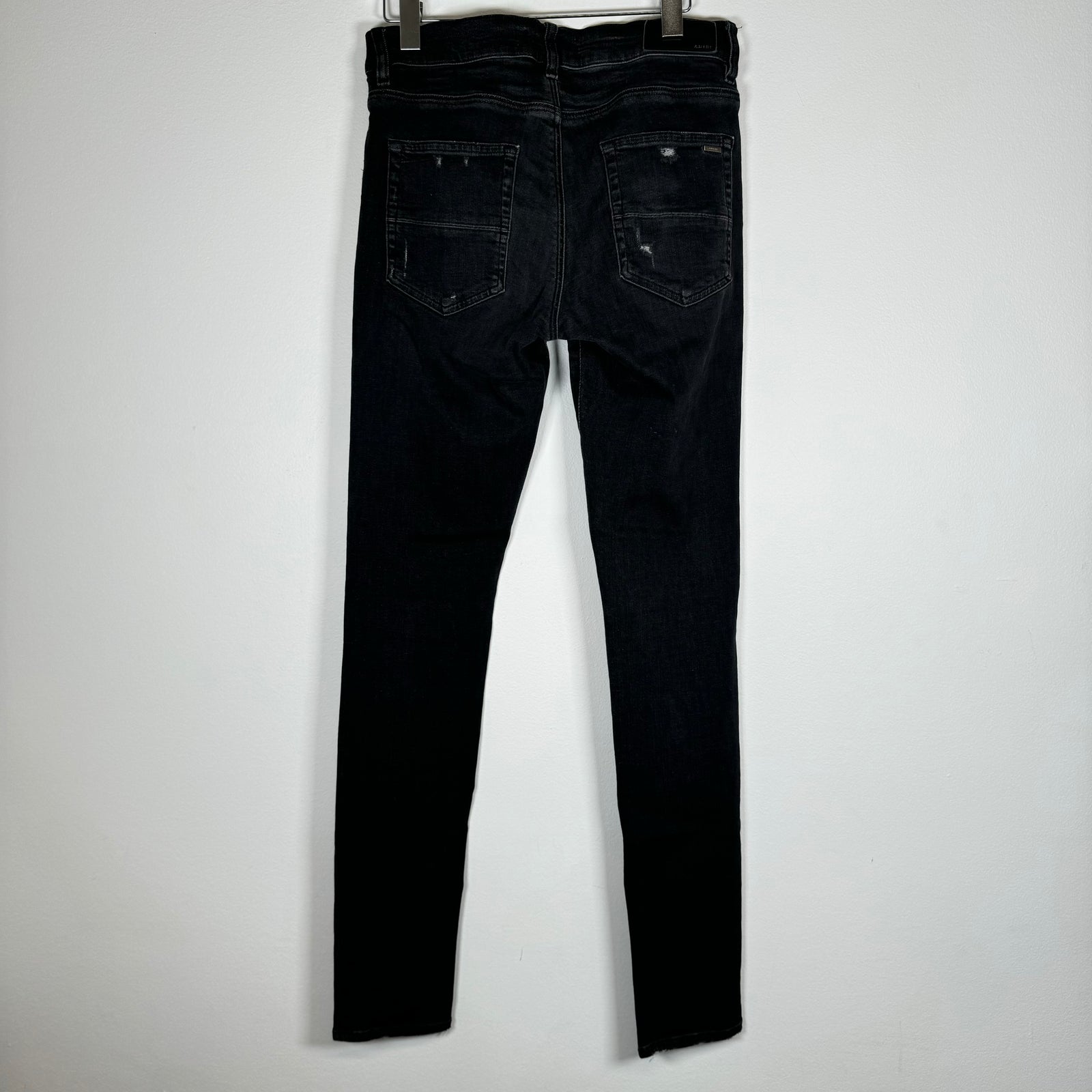 Amiri Black Distressed Skinny Jeans Size 32