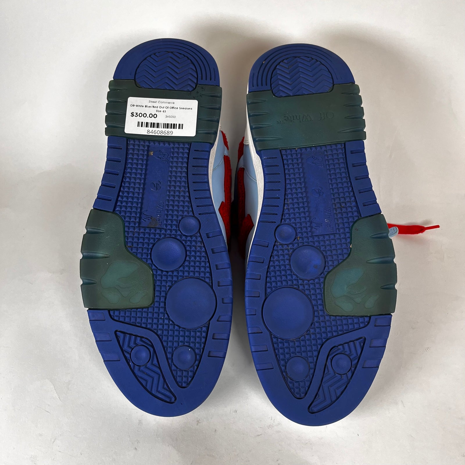 Off-White Blue/Red Out Of Office Sneakers Size 43