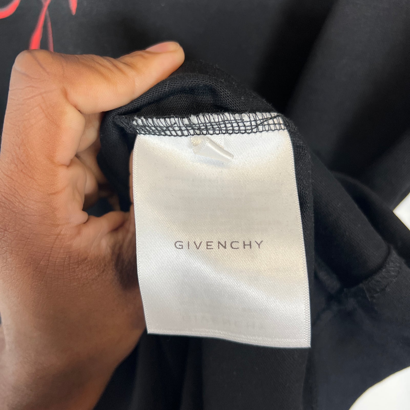 Givenchy Black/Red Snake CNY Logo Longsleeve Size M