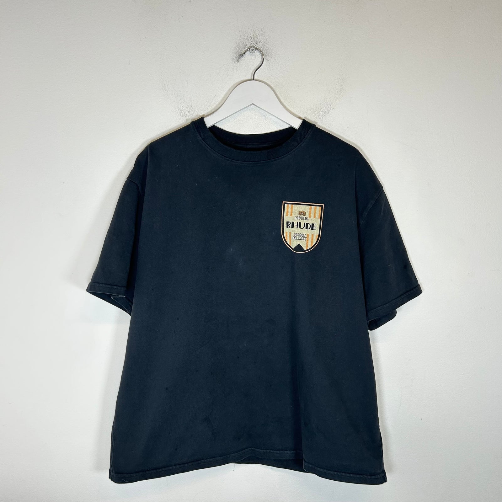 Rhude Navy Mont Blanc Logo T-Shirt Size L