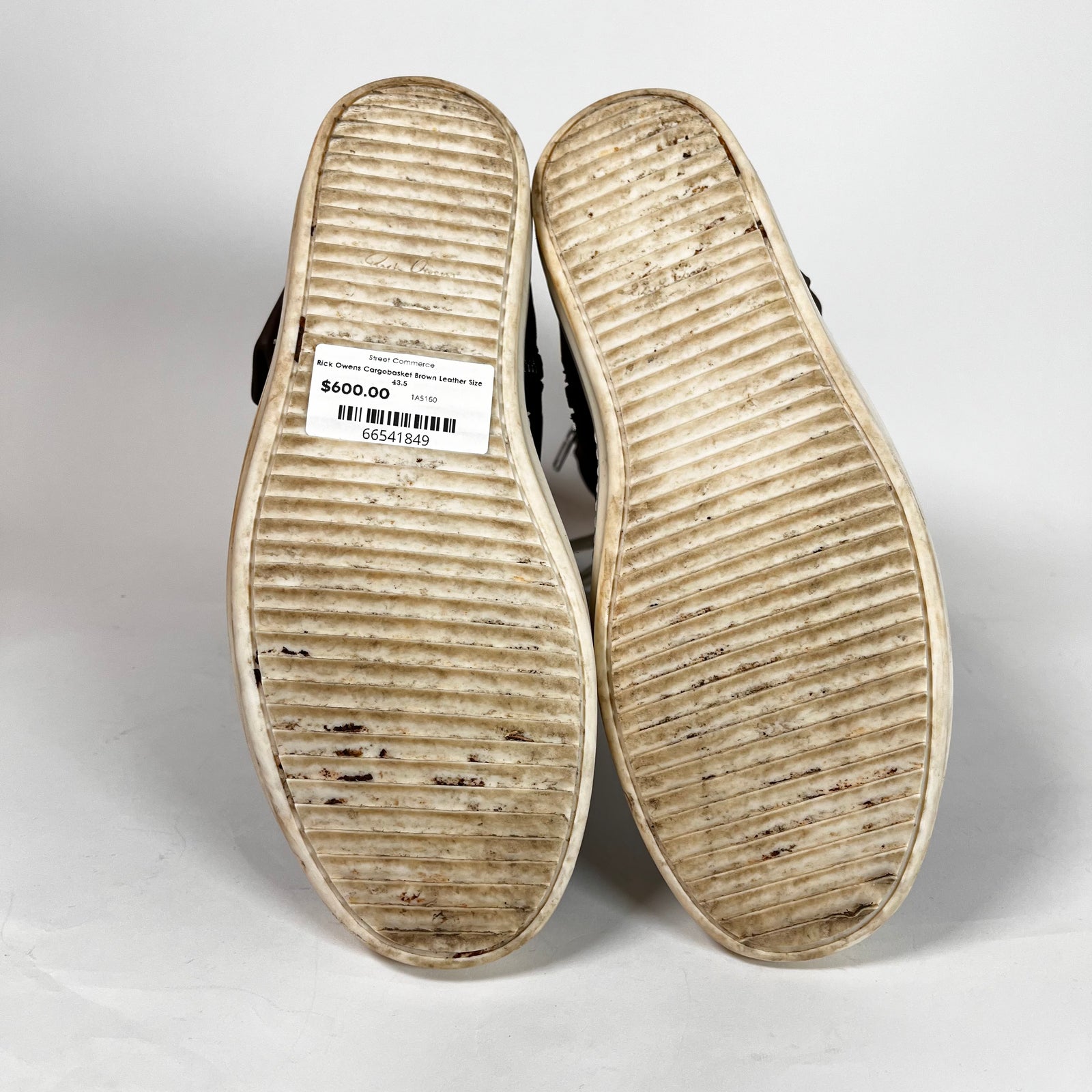Rick Owens Cargobasket Brown Leather Size 43.5