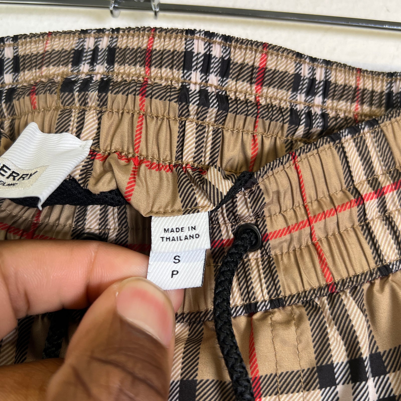 Burberry Beige Check Swim Shorts Size S