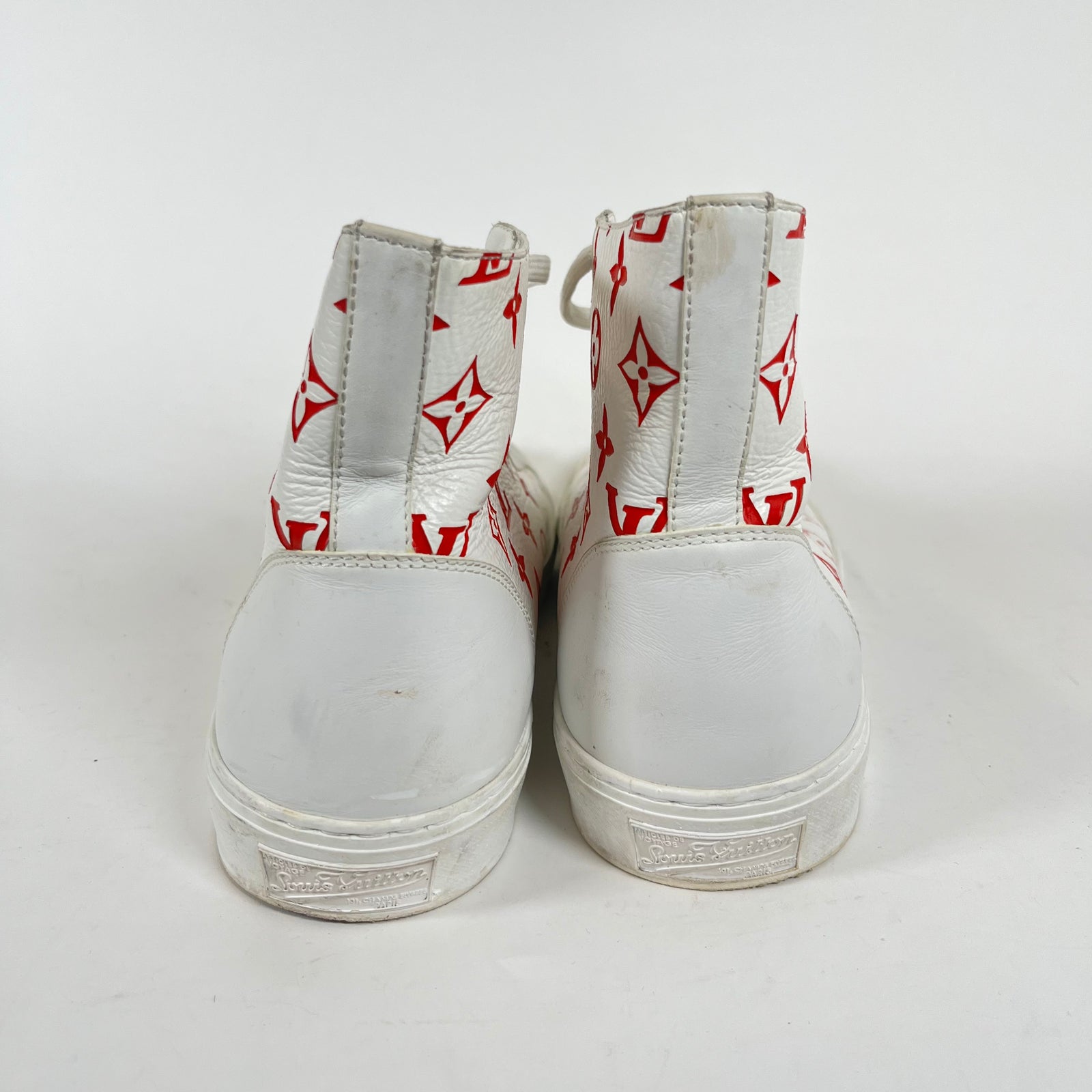 Louis Vuitton Red Monogram Tattoo High Tops LV 9