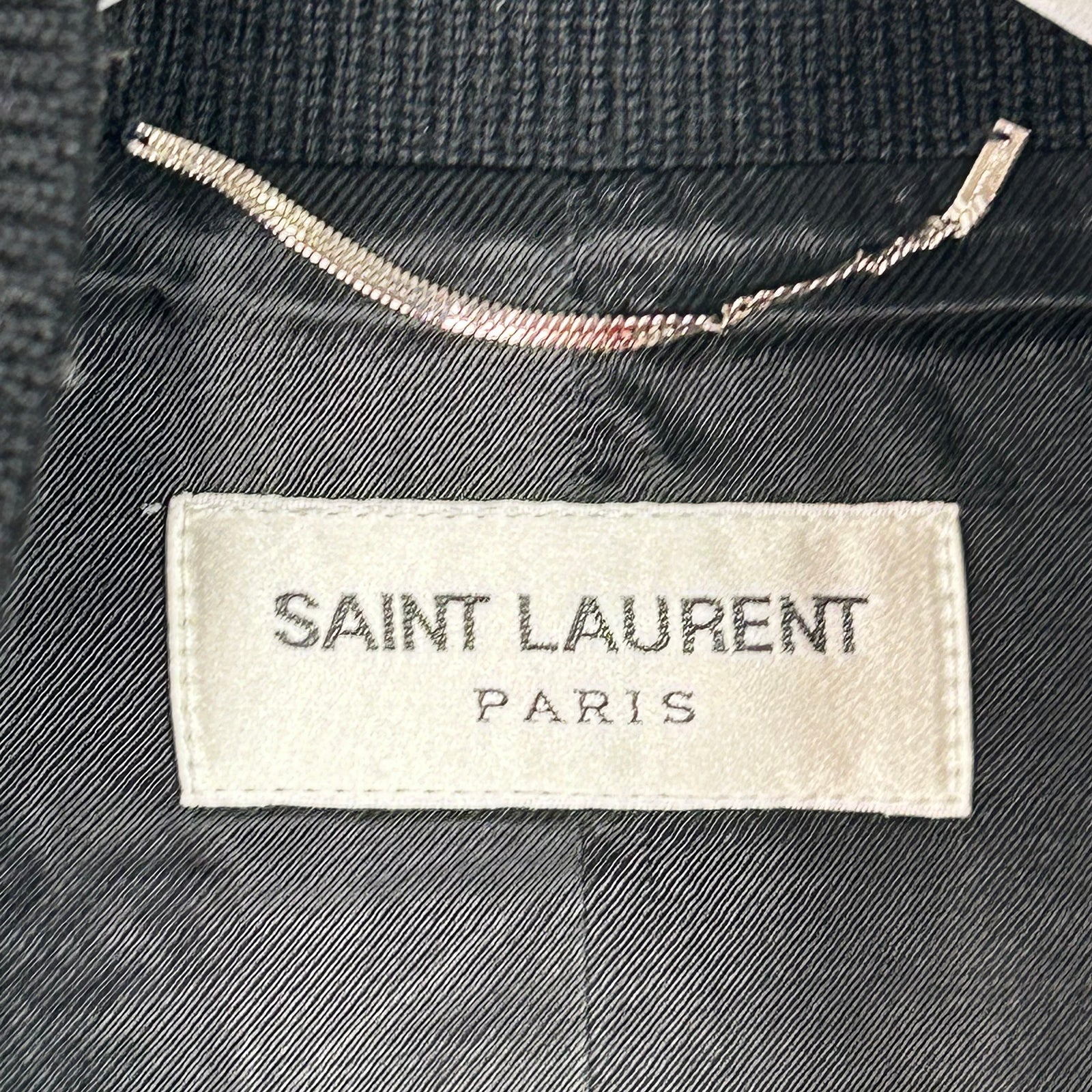 Saint Laurent Triple Black Teddy Jacket Size 46