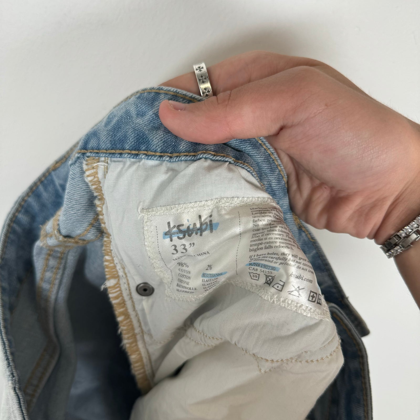 Ksubi Lightwash Chitch Lion Skinny Jeans Size 33
