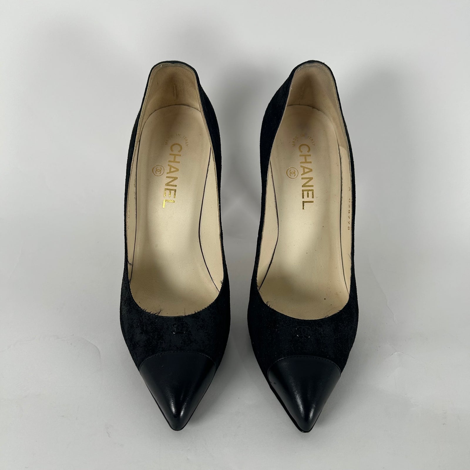 Chanel Vintage Suede Pump Heel Size 39