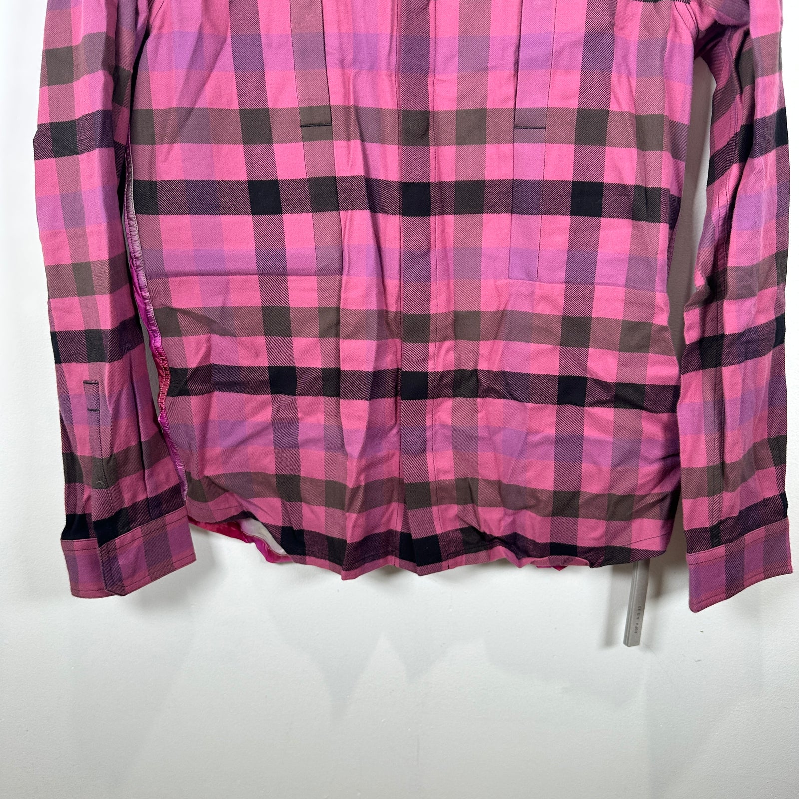 Rick Owens Hot Pink / Fuchsia Plaid Flannel Size 48