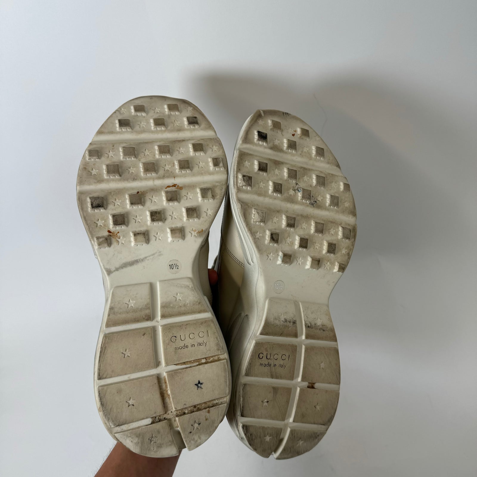 Gucci Rhyton Mouth Print Leather Sneaker Size 10.5