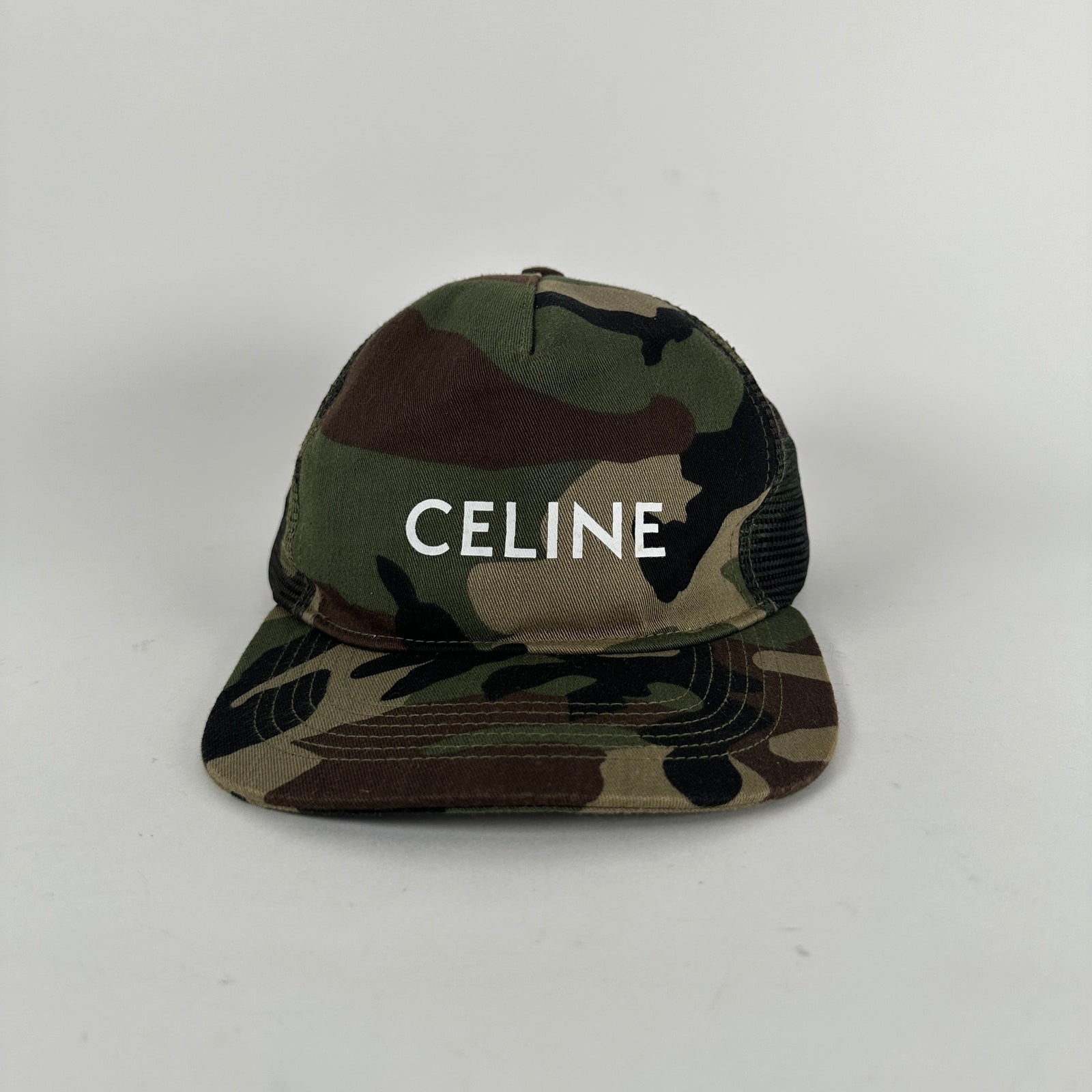 Celine Camo Logo Trucker Hat Size M