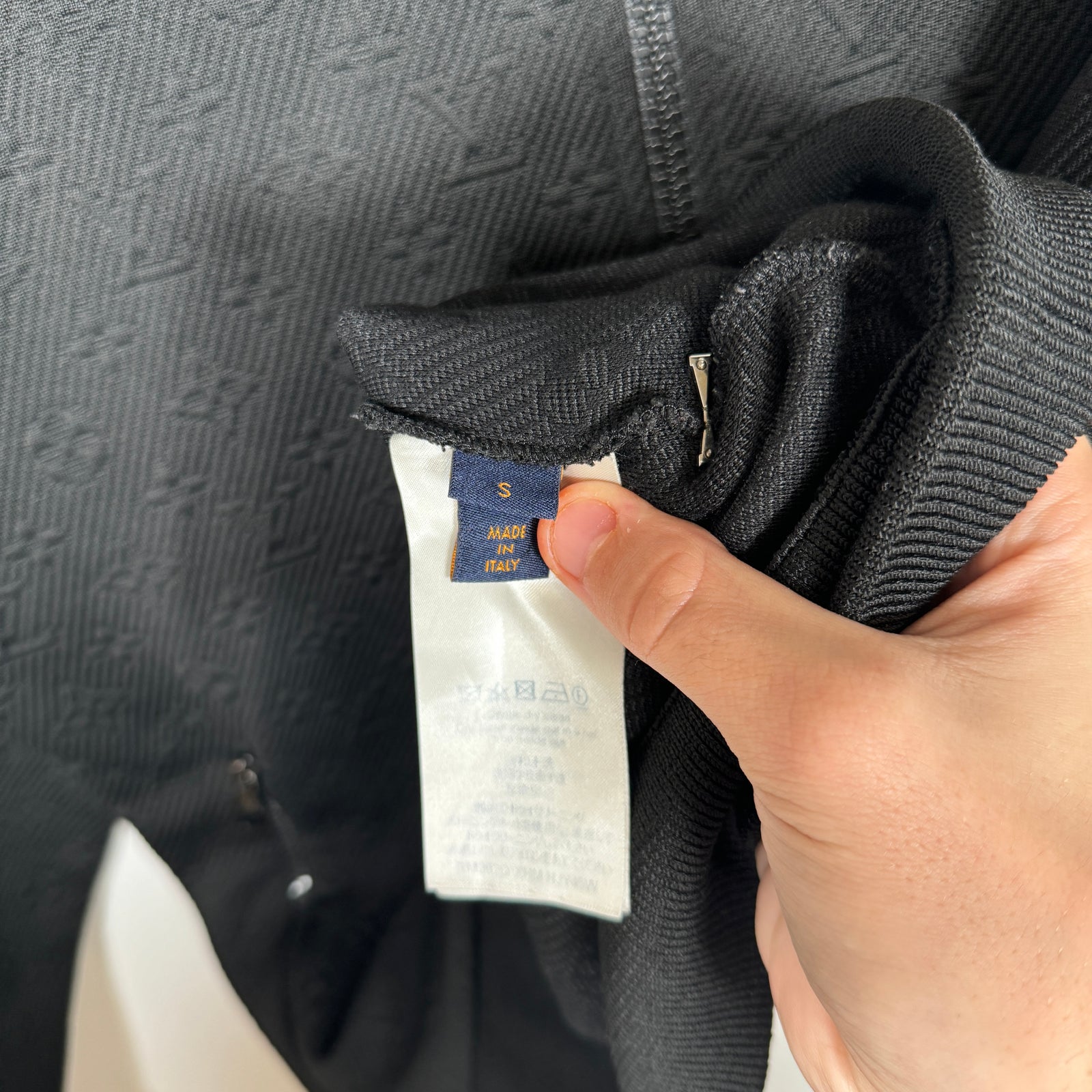 Louis Vuitton Black Monogram Zip-Up Jacket Size S
