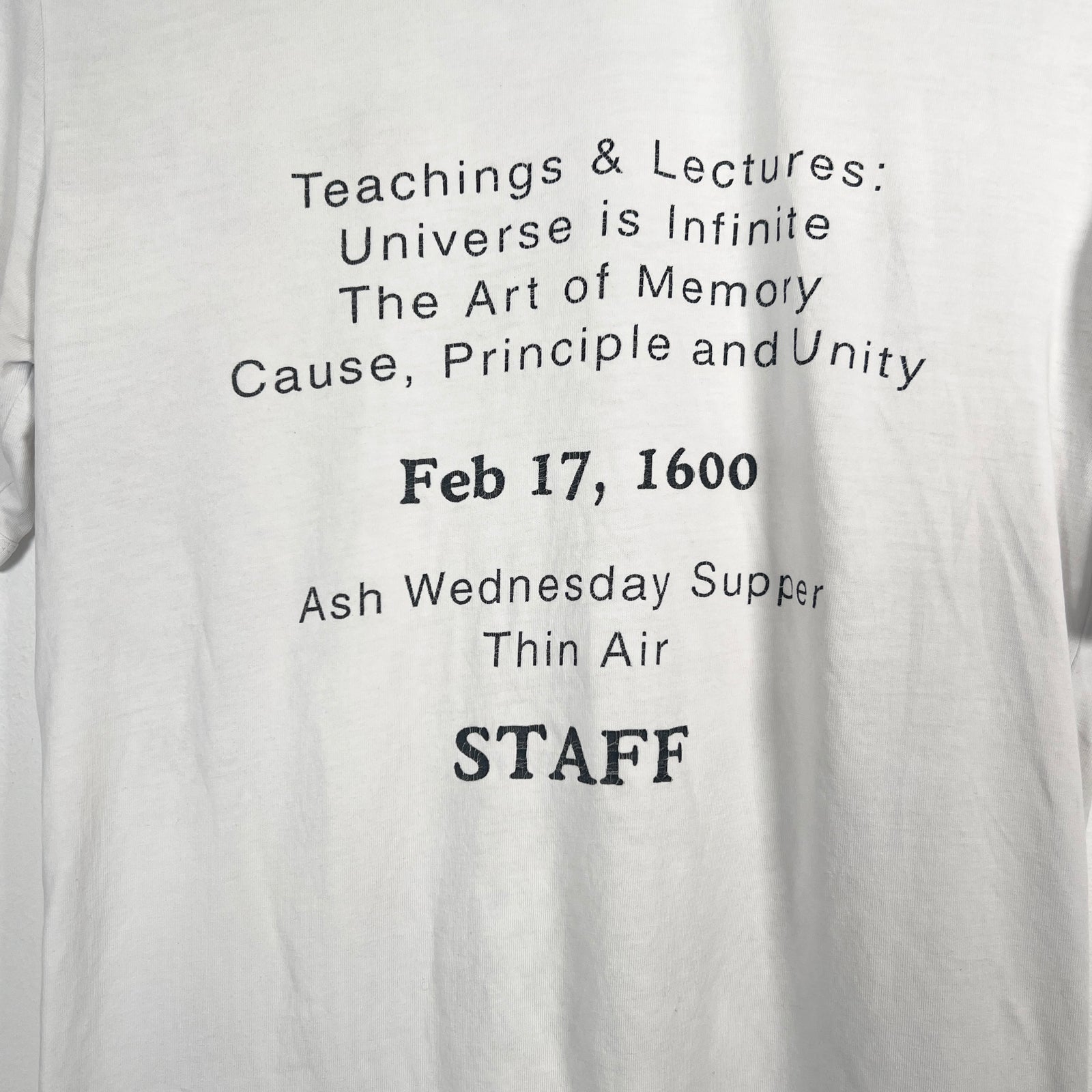 Raf Simons Staff 'History of The World' SS05 Tee Size M