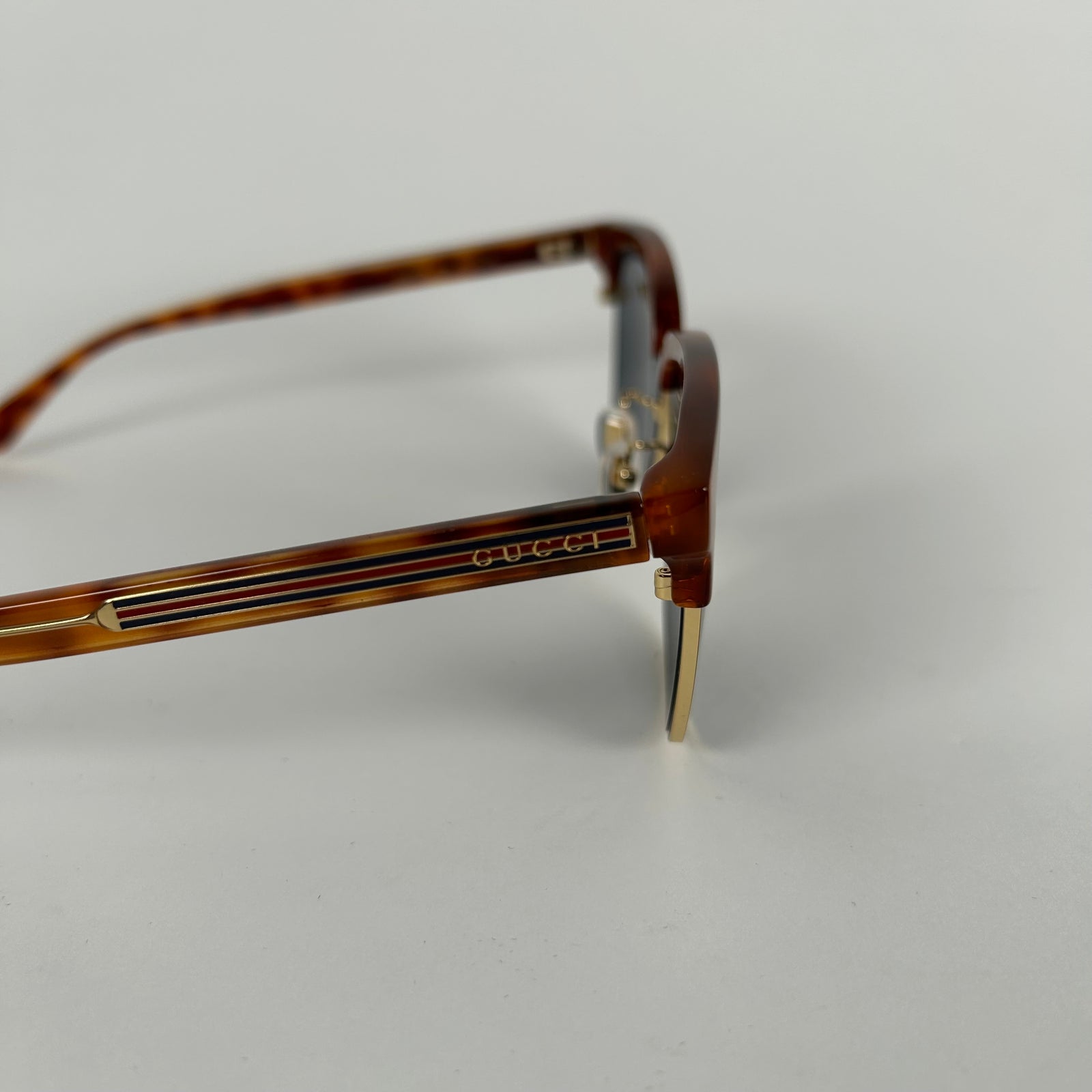 Gucci Brown/Gold Clubmaster Sunglasses
