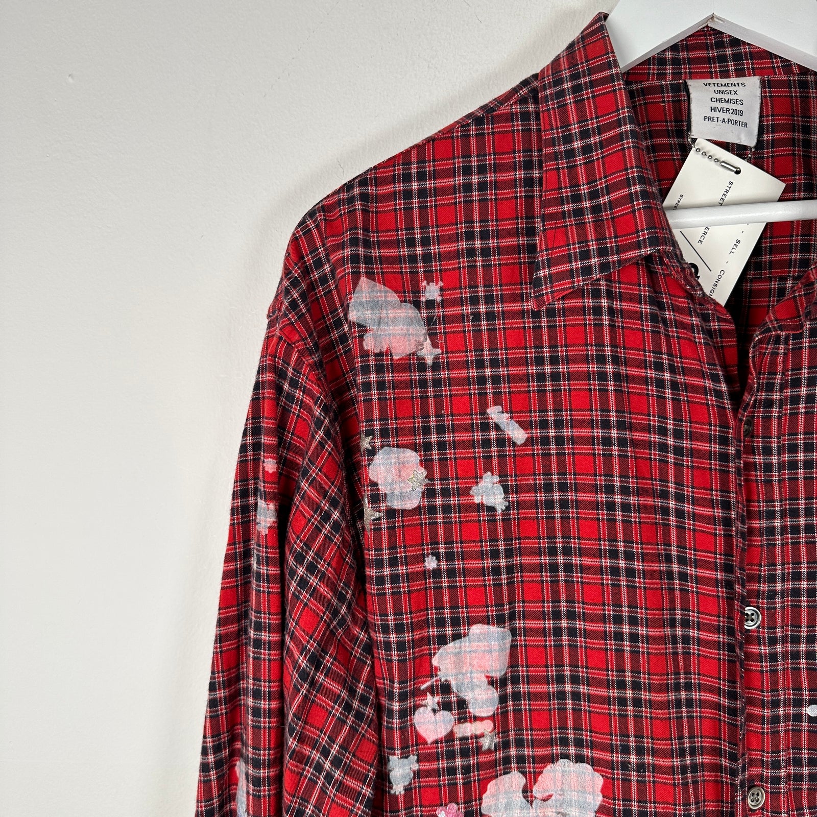 Vetements AW18 Sticker Flannel Size S