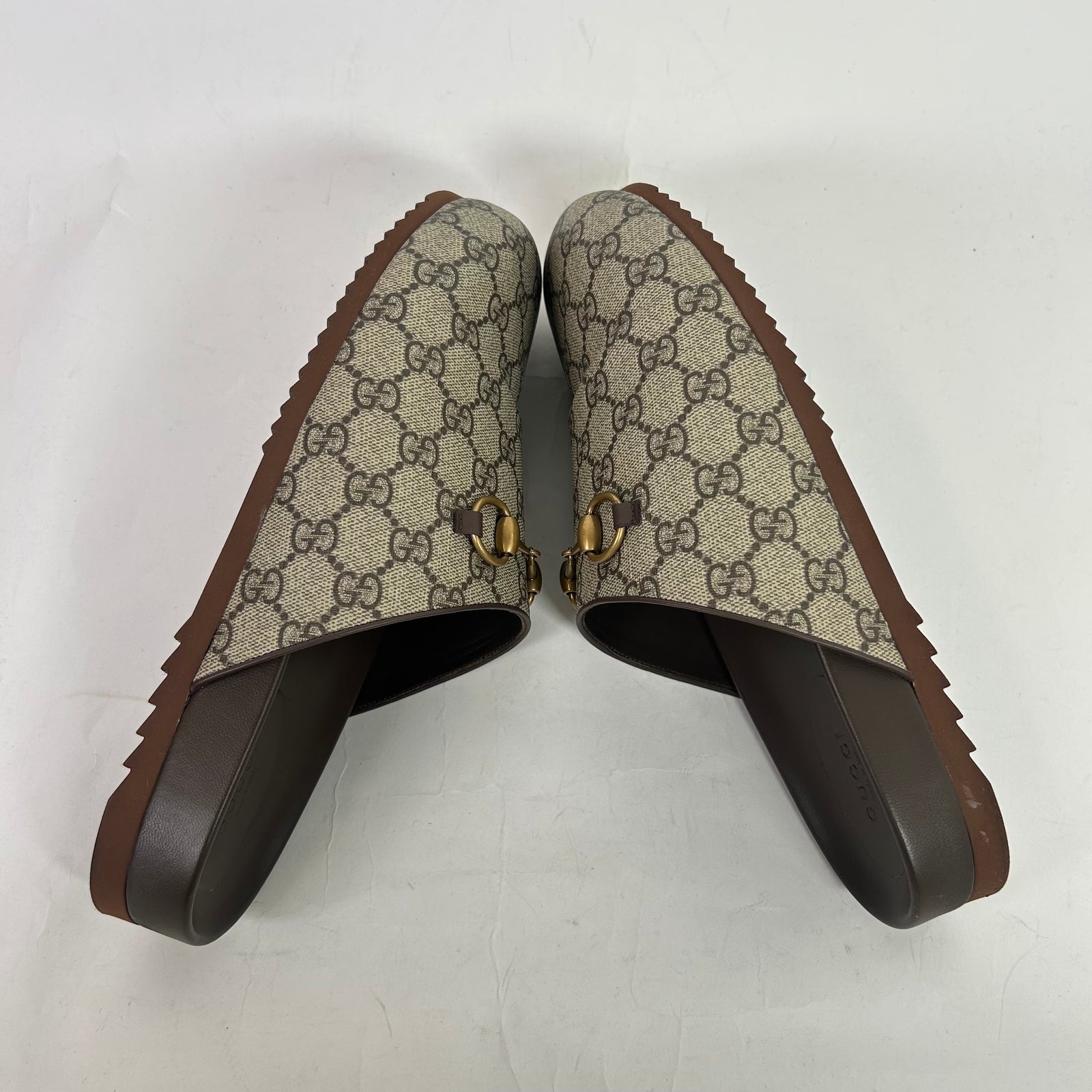 Gucci GG Supreme Horsebit Mules