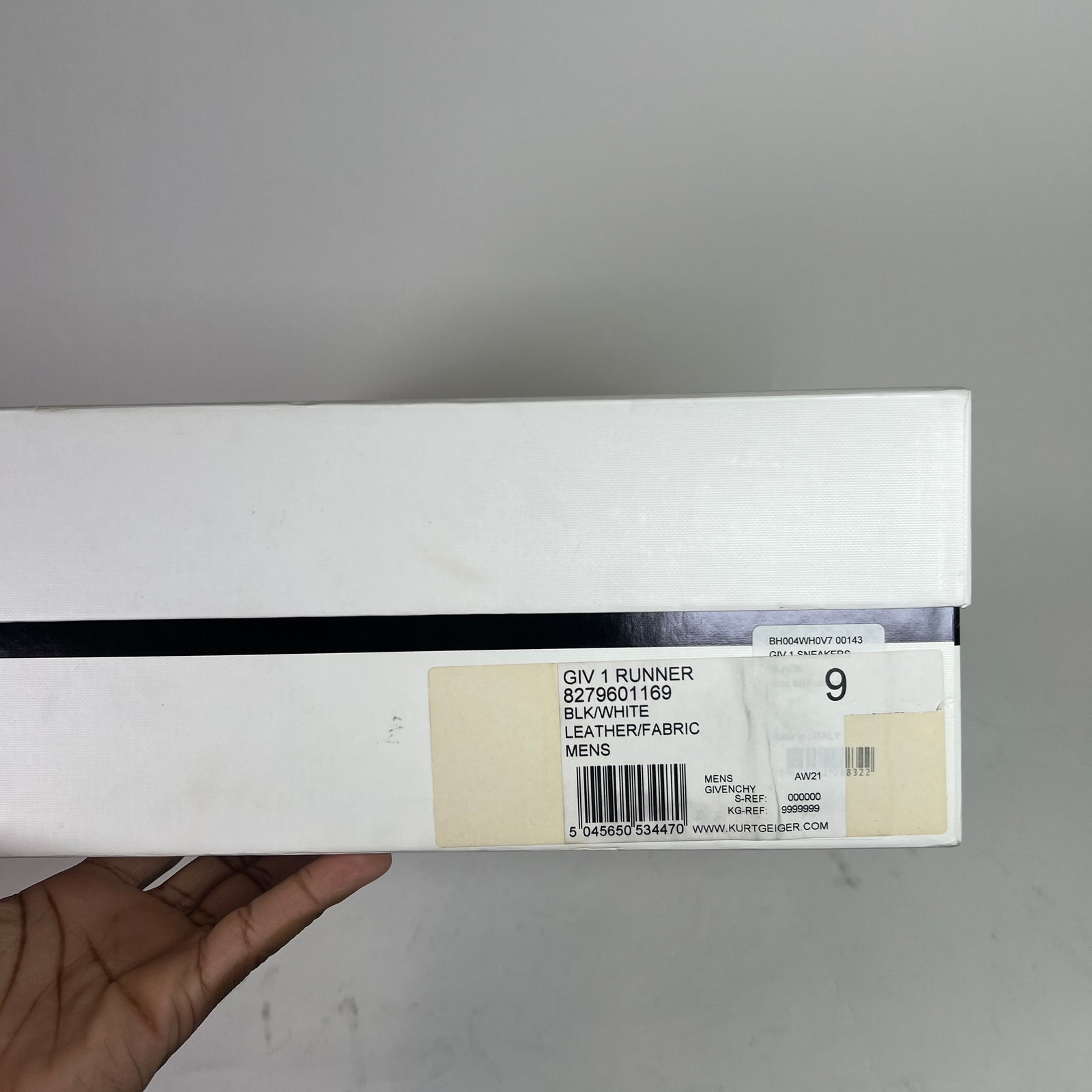 Givenchy Black GIV 1 Low Top Sneaker Size 43