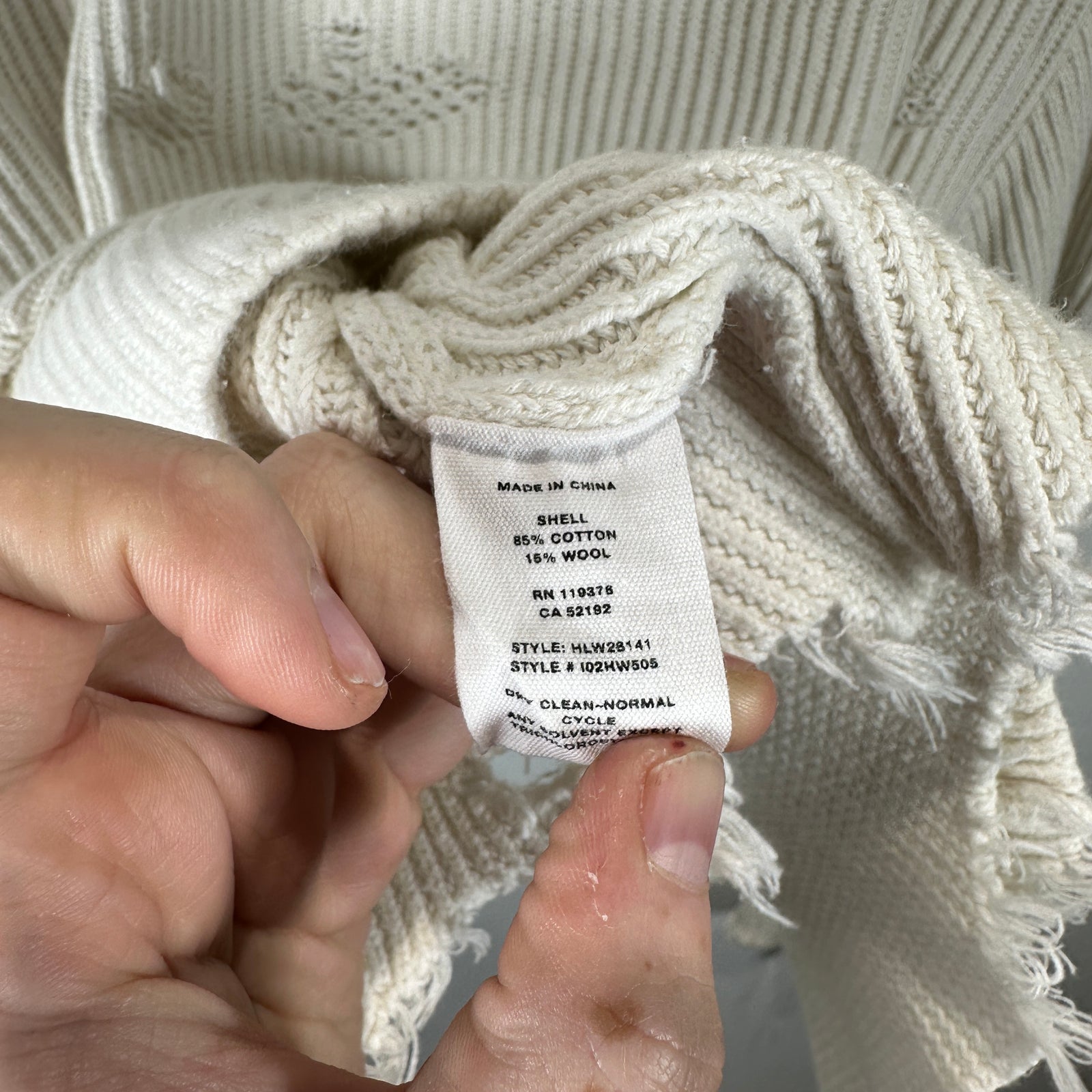Helmut Lang Distressed Knit Sweater Size M