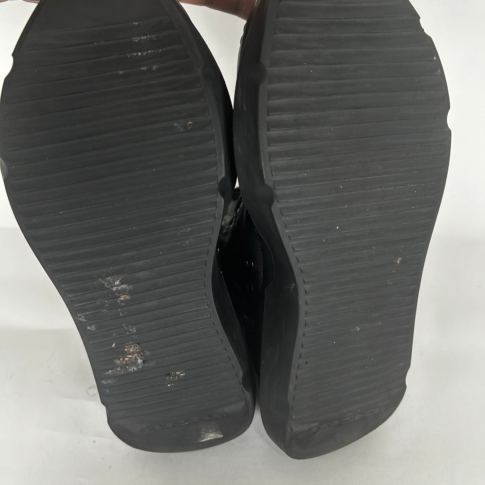 Rick Owens Black Waxed Abstract Ramones Sneaker Size 42.5