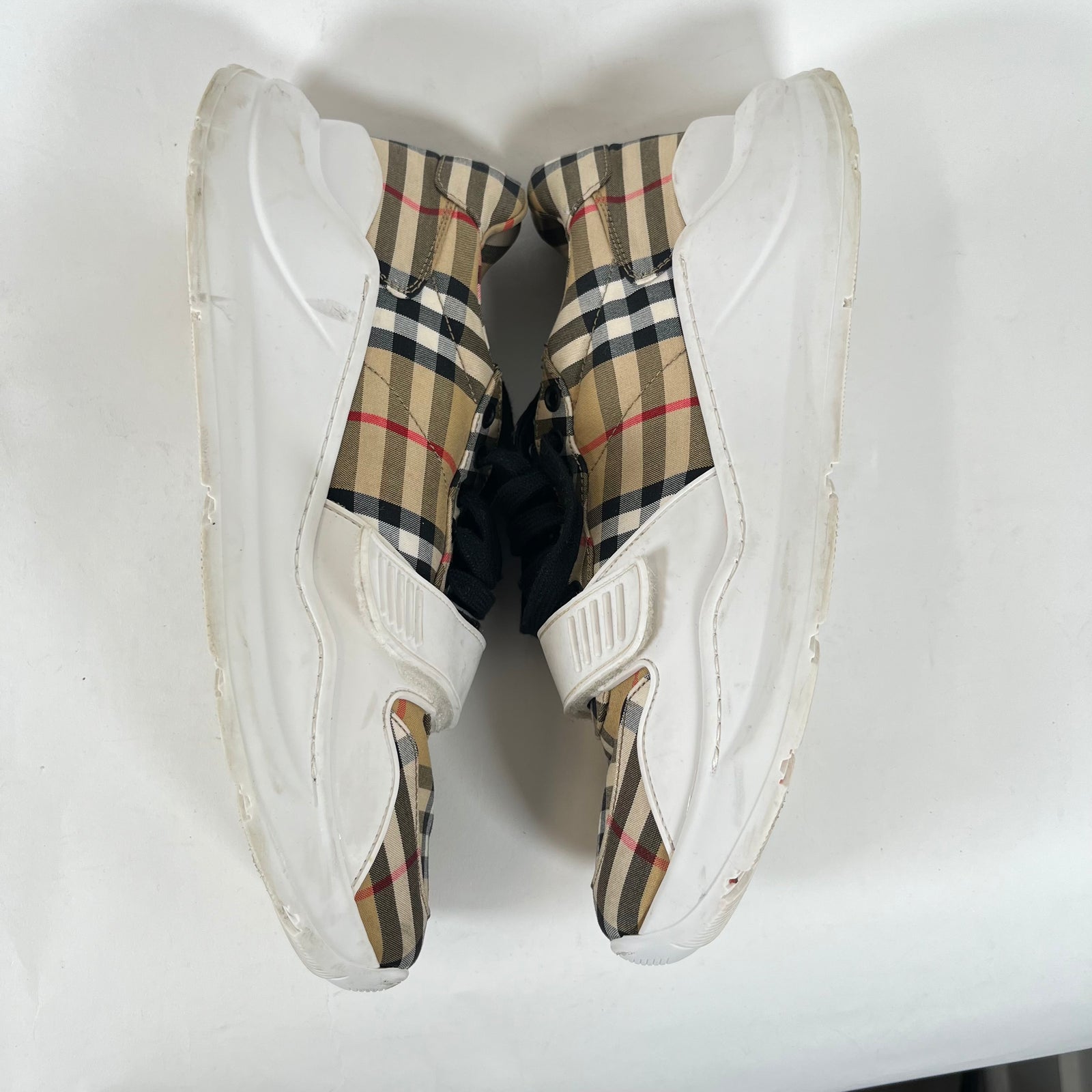 Burberry Beige Check Regis Sneaker Size 43
