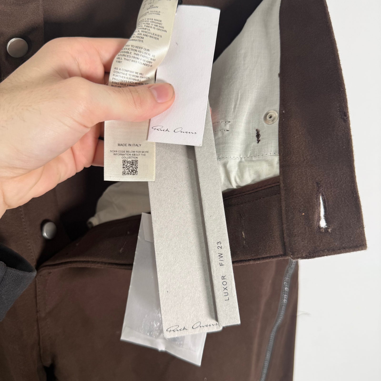 Rick Owens FW23 Luxor Brown Banana Cuts Size 32