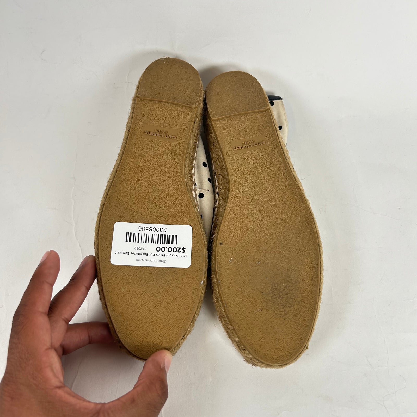 Saint Laurent Polka Dot Espadrilles Size 37.5