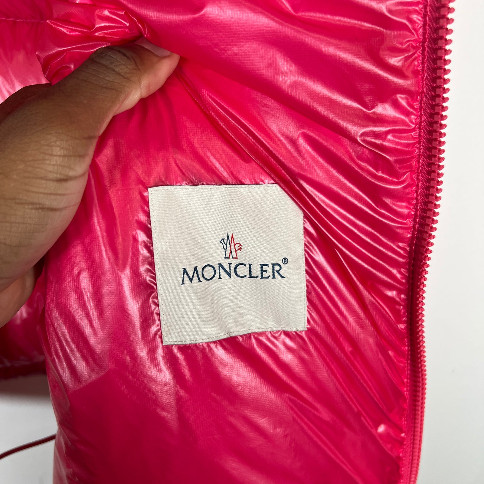 Moncler Pink Copenhague Giubbotto Down Jacket Size 0