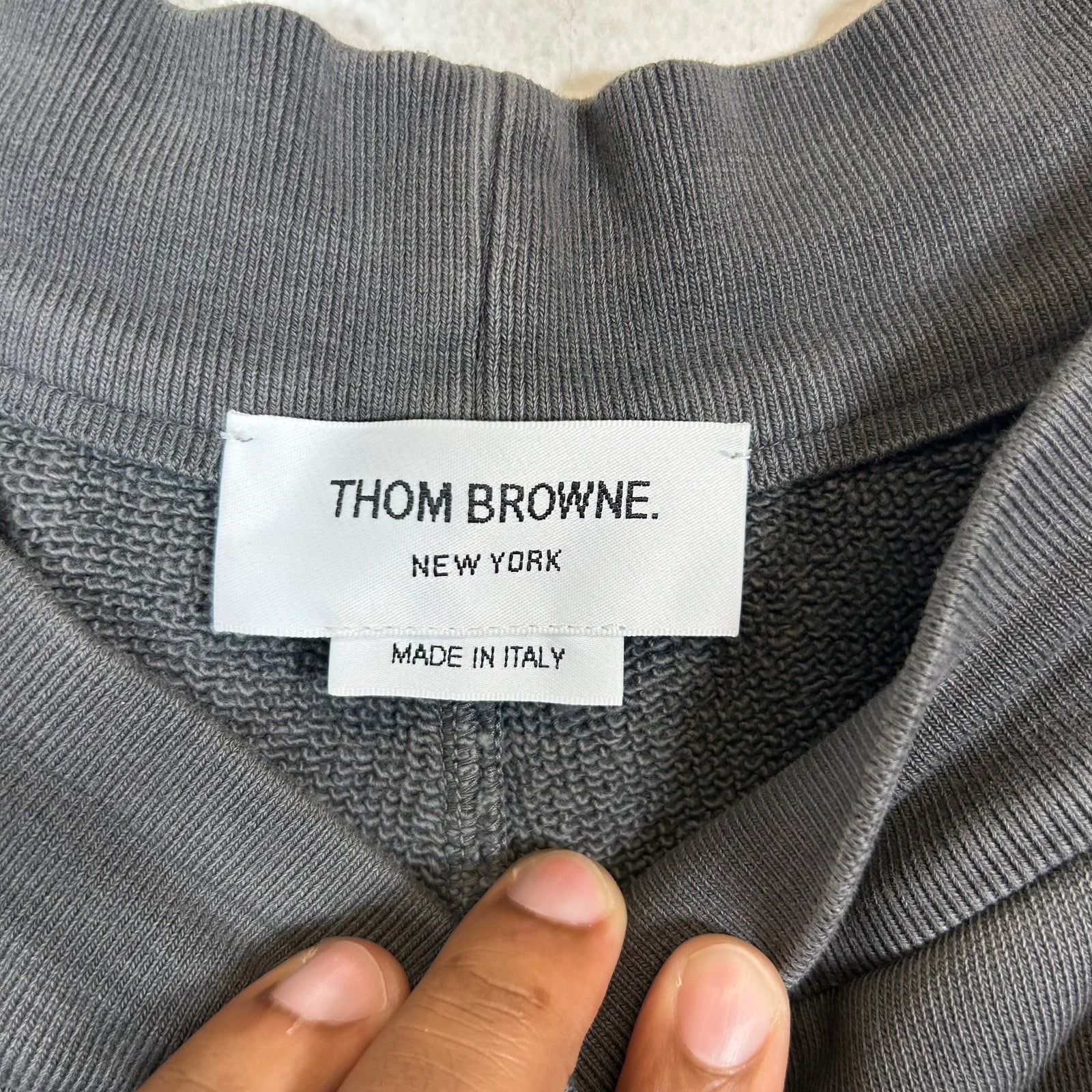 Thom Browne Dark Grey RWB Back Tag Sweatpants Size 5