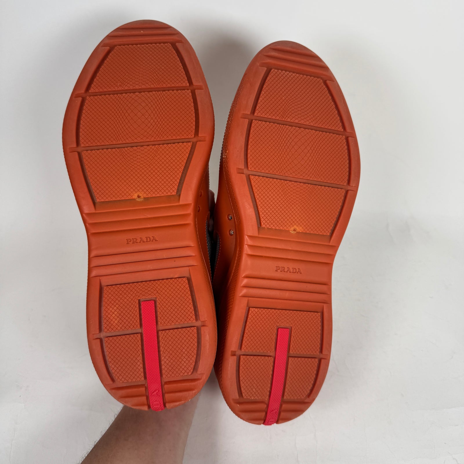 Prada Burnt Orange Rubber Cups Size 44