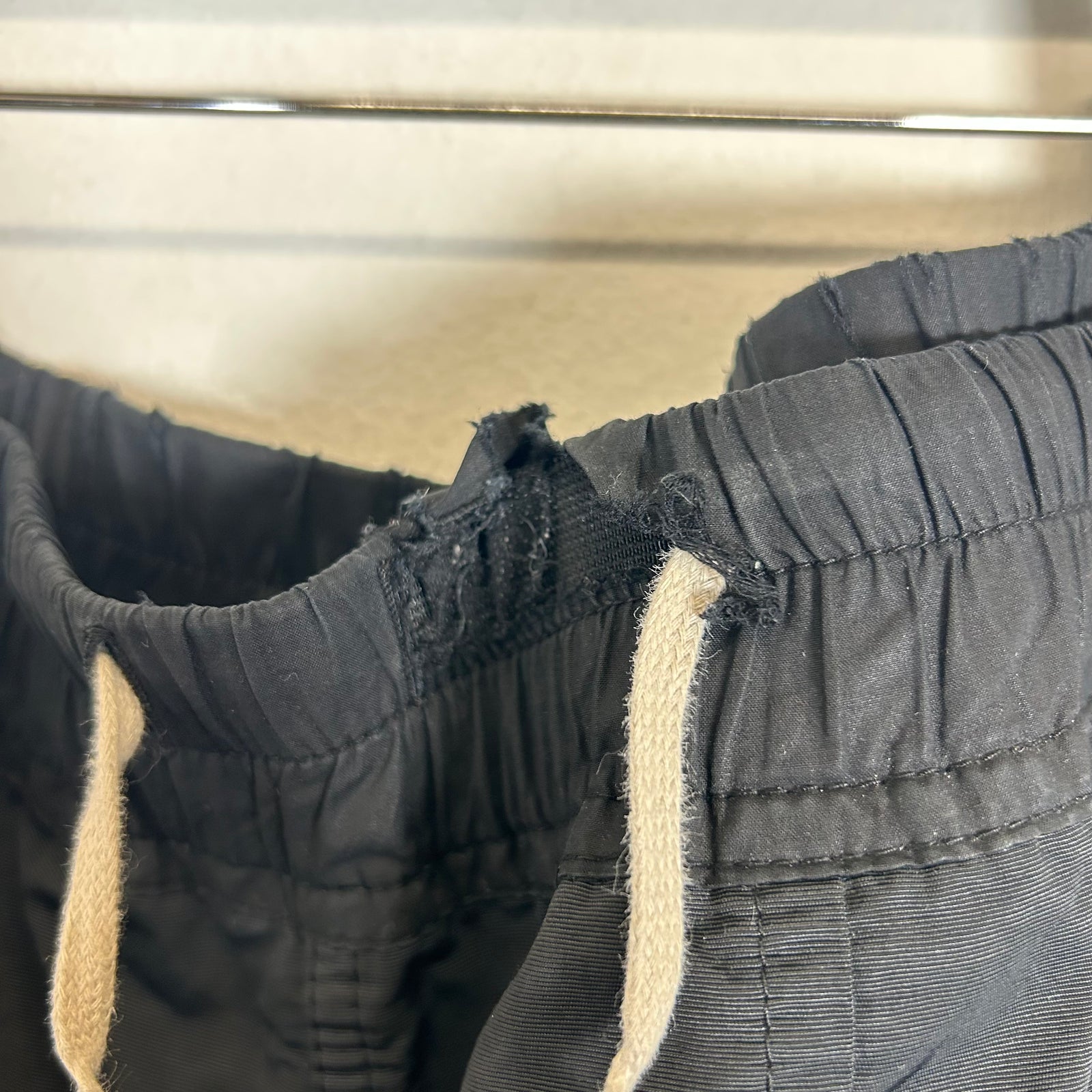 Rick Owens Black Nylon Creatch Cargos Size M